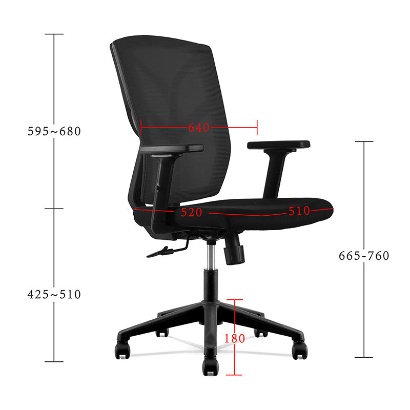 Premium SVEN High Back Ergonomic Office Chair - Black | Adjustable Lumbar Support & Tilt Function | Ideal for Home Office, Gaming & Workspace Comfort
