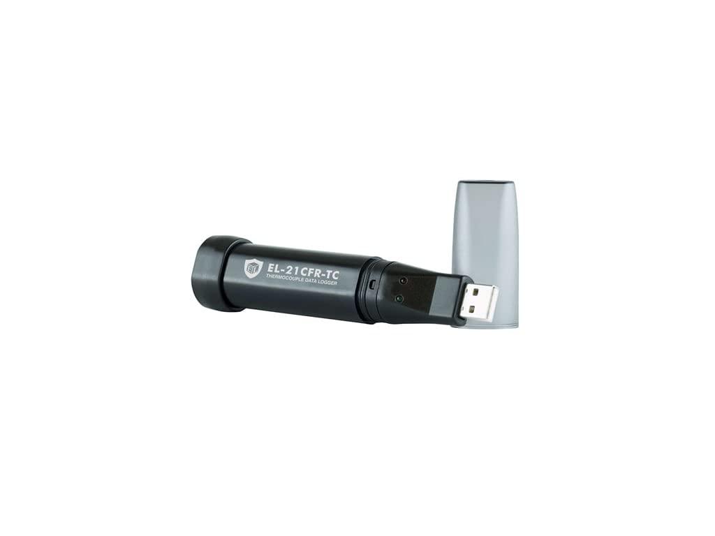 Lascar Electronics EL-21CFR-TC K/J/T-Type Thermocouple Data Logger with USB - FDA 21 CFR Part 11 Compliant | Temperature Monitoring for Food, Pharma & Lab Research