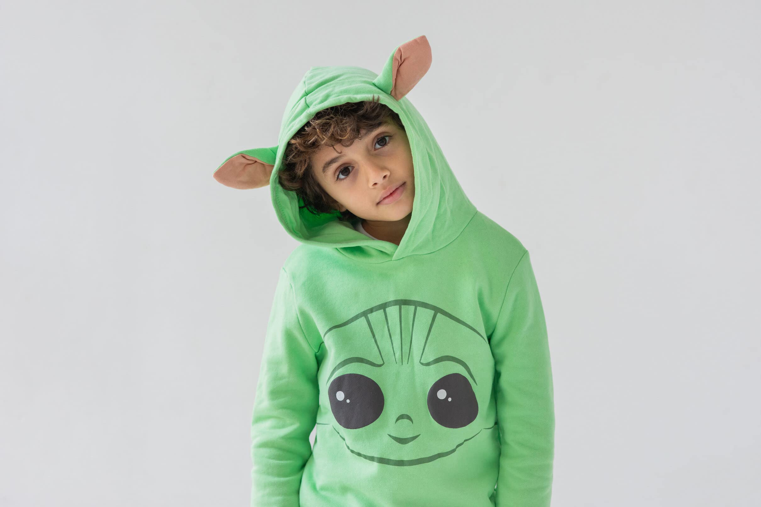 Star Wars The Mandalorian The Child Baby Yoda Cosplay Hoodie - Soft Fleece Pullover for Infants & Kids (3M-8Y) - Perfect for Halloween Costumes, Birthday Gifts & Star Wars Fans