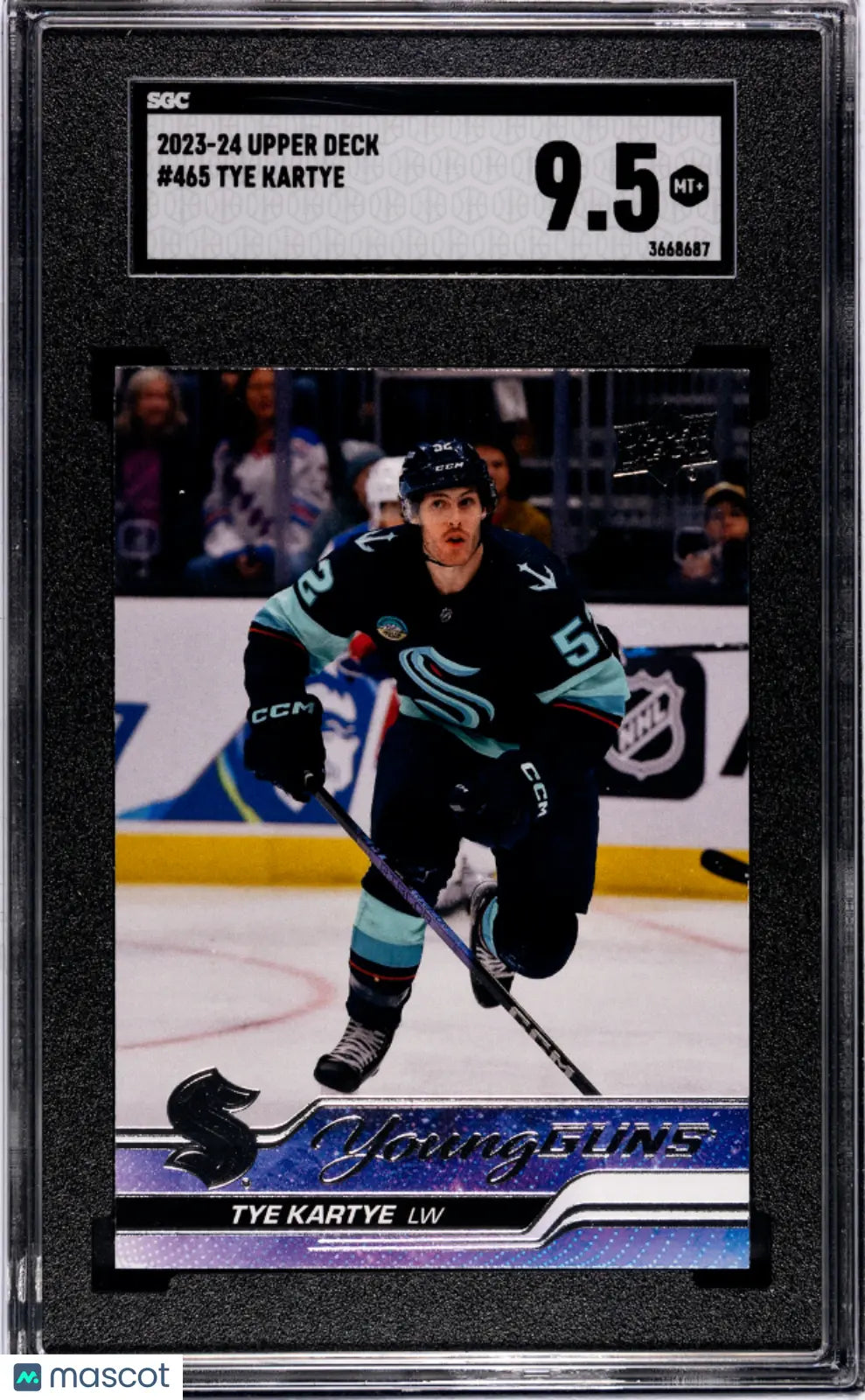 2023-24 Upper Deck Series 2 Hockey Tye Kartye Young Guns Rookie Card #465 - SGC 9.5 Gem Mint - Collectible Sports Trading Card for NHL Fans & Memorabilia Collectors