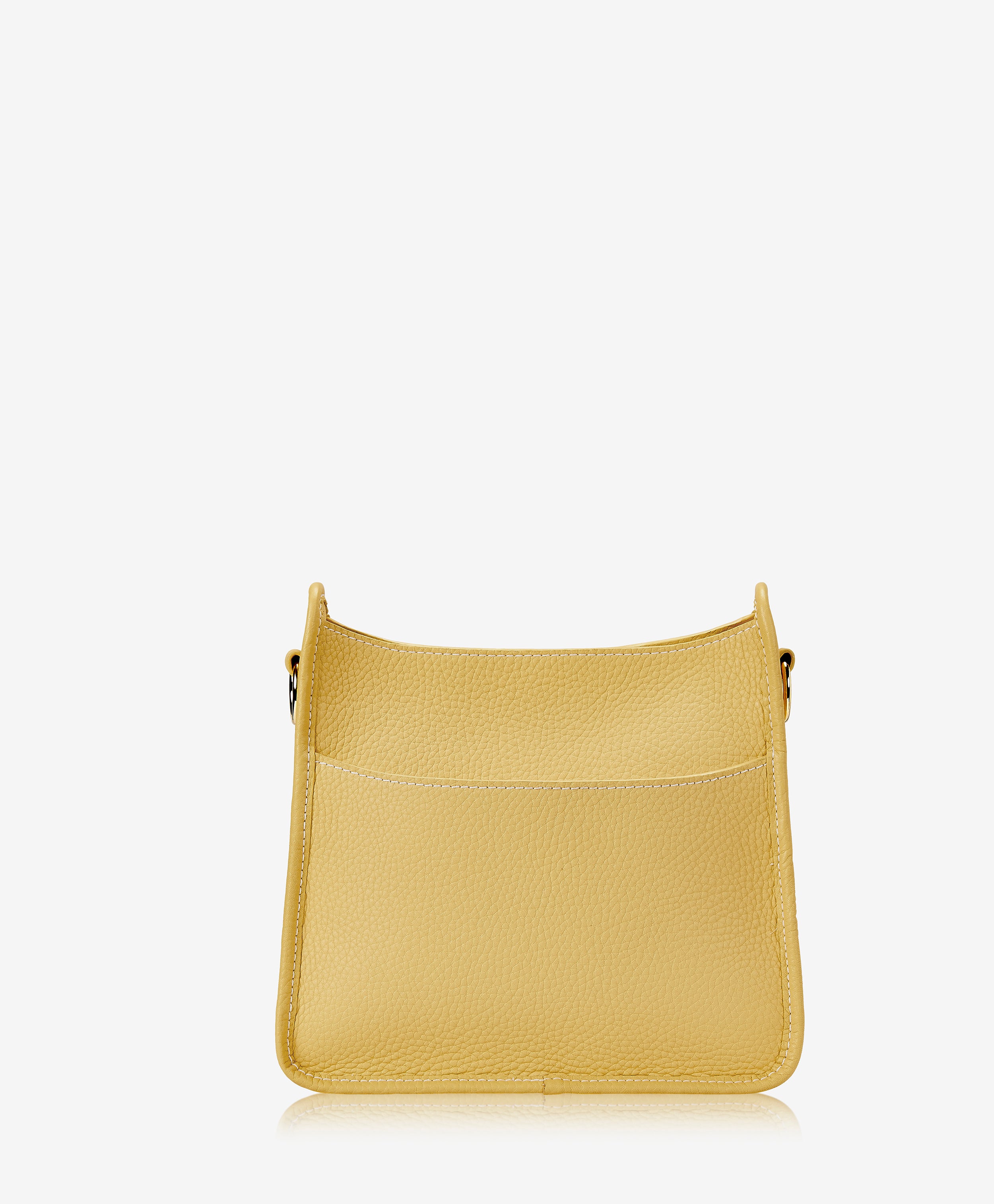 Elle Crossbody Bag in Yellow Pebble Grain Leather - Stylish & Durable for Everyday Use, Work, and Travel