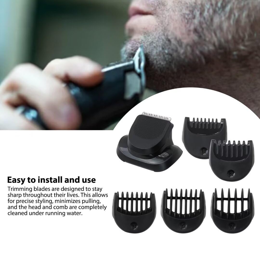 Braun Series 5 Replacement Shaver Head with 1/2/3/5/7mm Combs - Compatible with 5018s, 5020s, 5035s & 5049cs Models - Electric Shaver Trimmer Replacement Part for Precise Grooming at Home or Travel