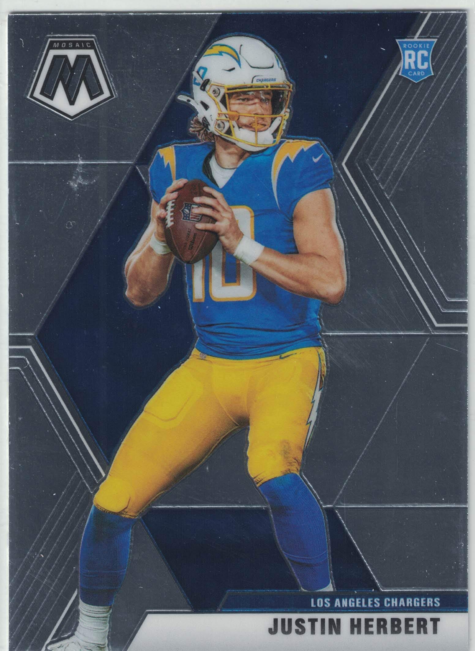 2020 Panini Mosaic Justin Herbert NFL Rookie Trading Card - Collectible Football Memorabilia for Sports Fans & Card Collectors (Perfect for Display, Investment, and Gifting)
