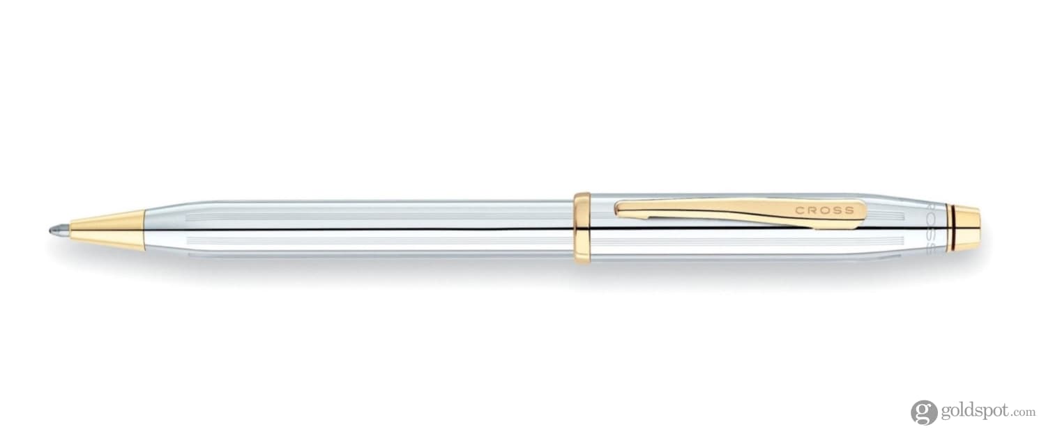 Cross Century II Ballpoint Pen - Medalist Chrome with Gold Trim - Premium Writing Instrument for Business, Gifts & Everyday Use