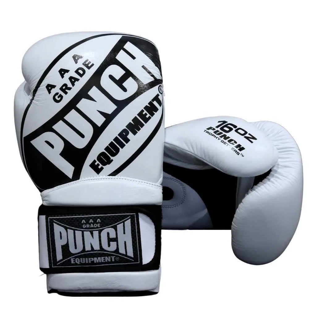 Premium 16oz White Boxing Gloves for XL Hand Fit - Ideal for Training, Sparring & Fitness Workouts