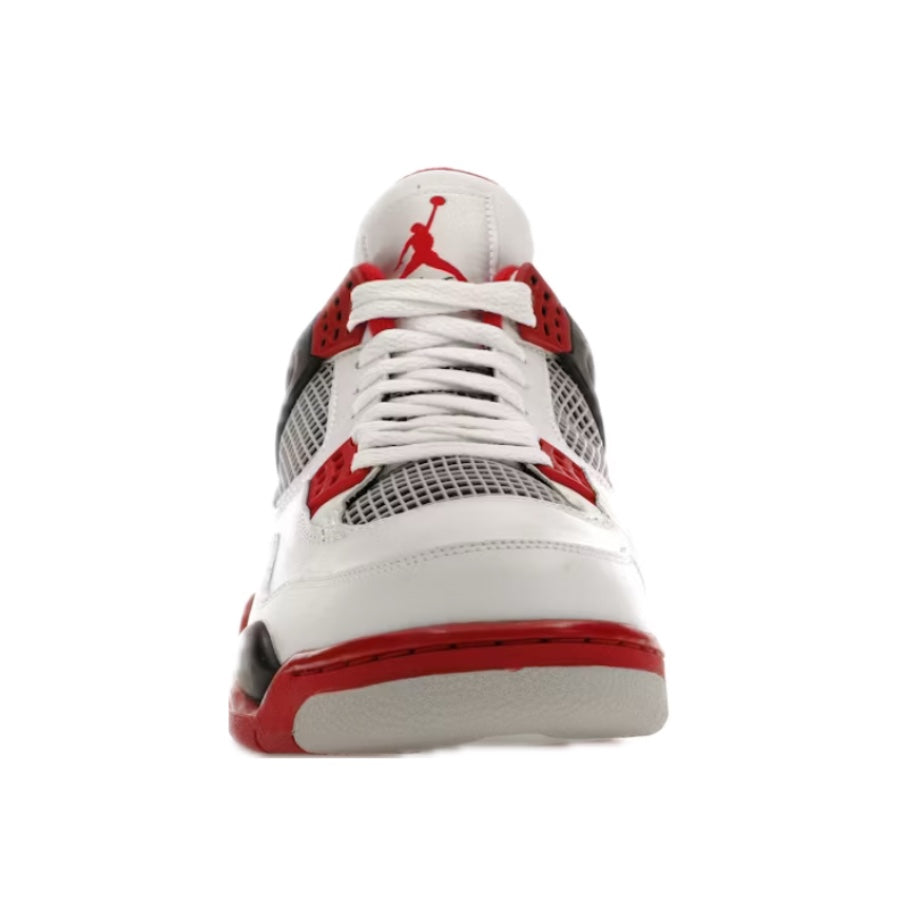 Air Jordan 4 Retro Fire Red Mars Blackmon Sneakers - Men's Basketball Shoes White/Varsity Red/Black - Perfect for Streetwear & Sneaker Collectors