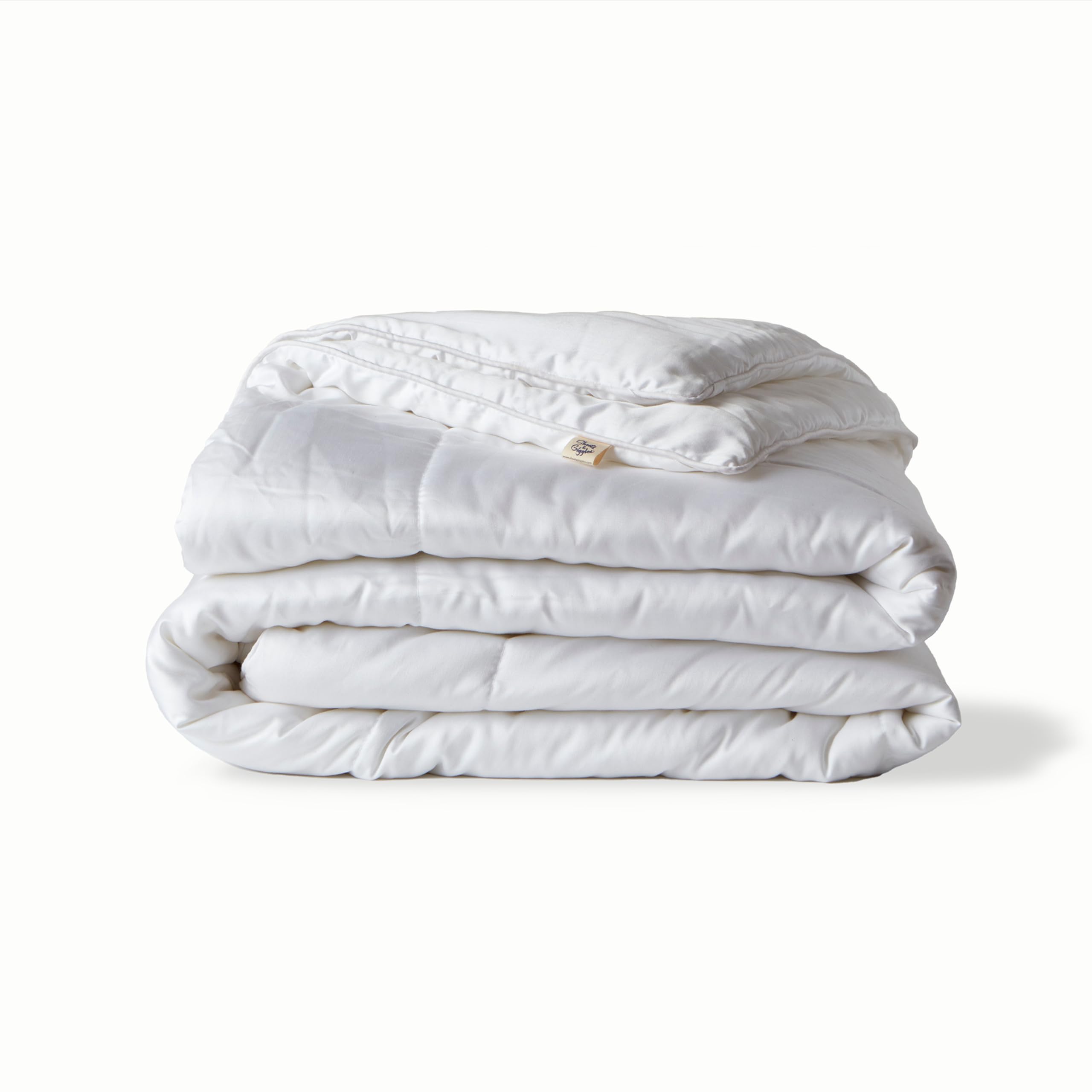 Sheets & Giggles 100% Cotton Down Alternative Comforter - All Season King Size Cooling Blanket - Hypoallergenic & Breathable - Perfect for Hot Sleepers & Bedroom Decor - White