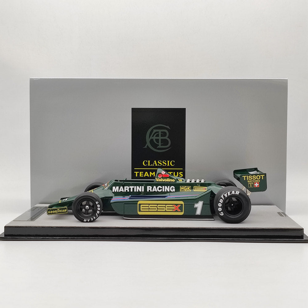 1/18 Scale Tecno Mythos Series Lotus 79 1979 First Test Paul Ricard TM18 287D Resin Model Car - Collectible Racing Car Display for Home Office & Gift for Motorsport Fans