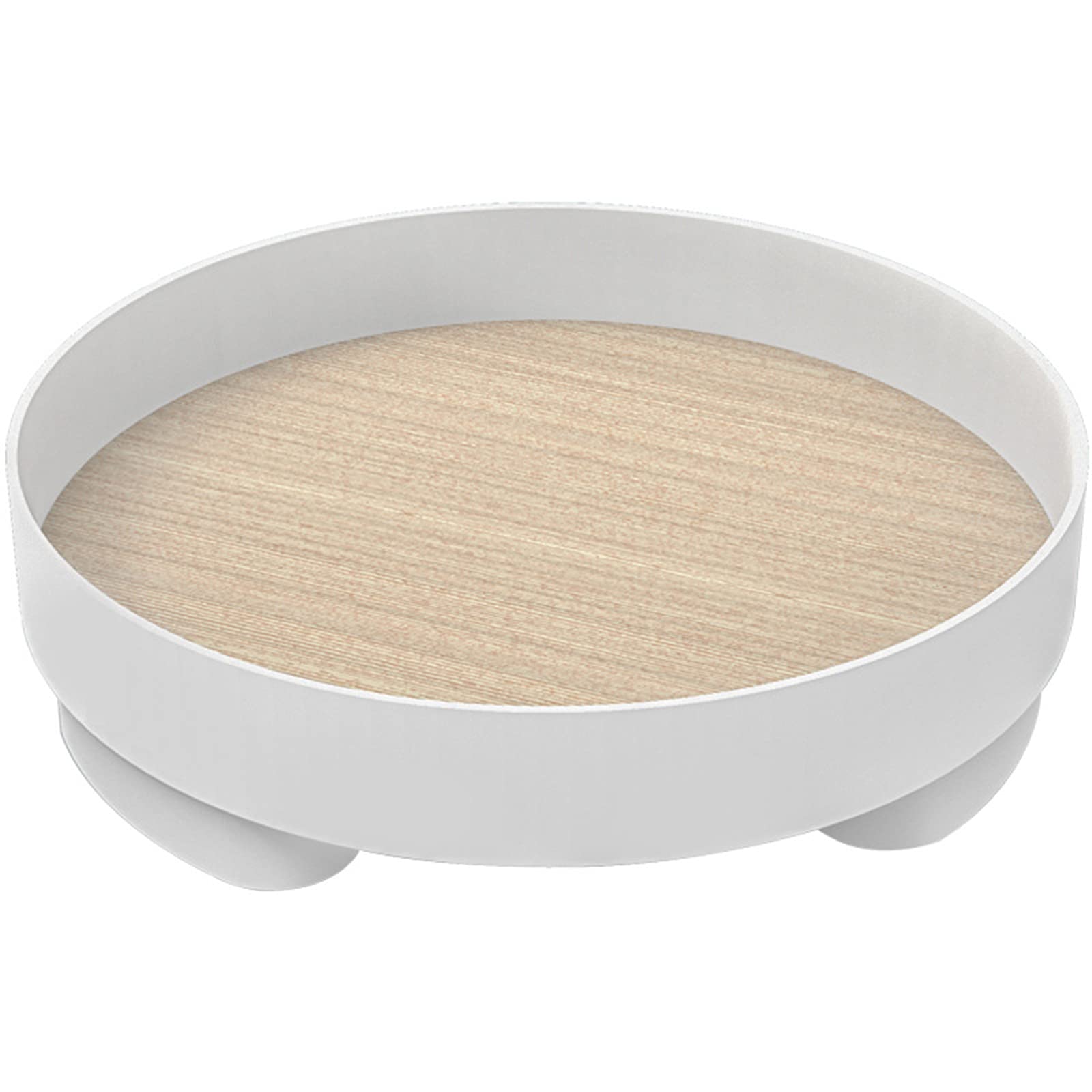 VALINK Round Wooden Tray - Stylish Desktop Organizer for Keys, Snacks & Office Supplies | Perfect for Home, Office & Porch Organization