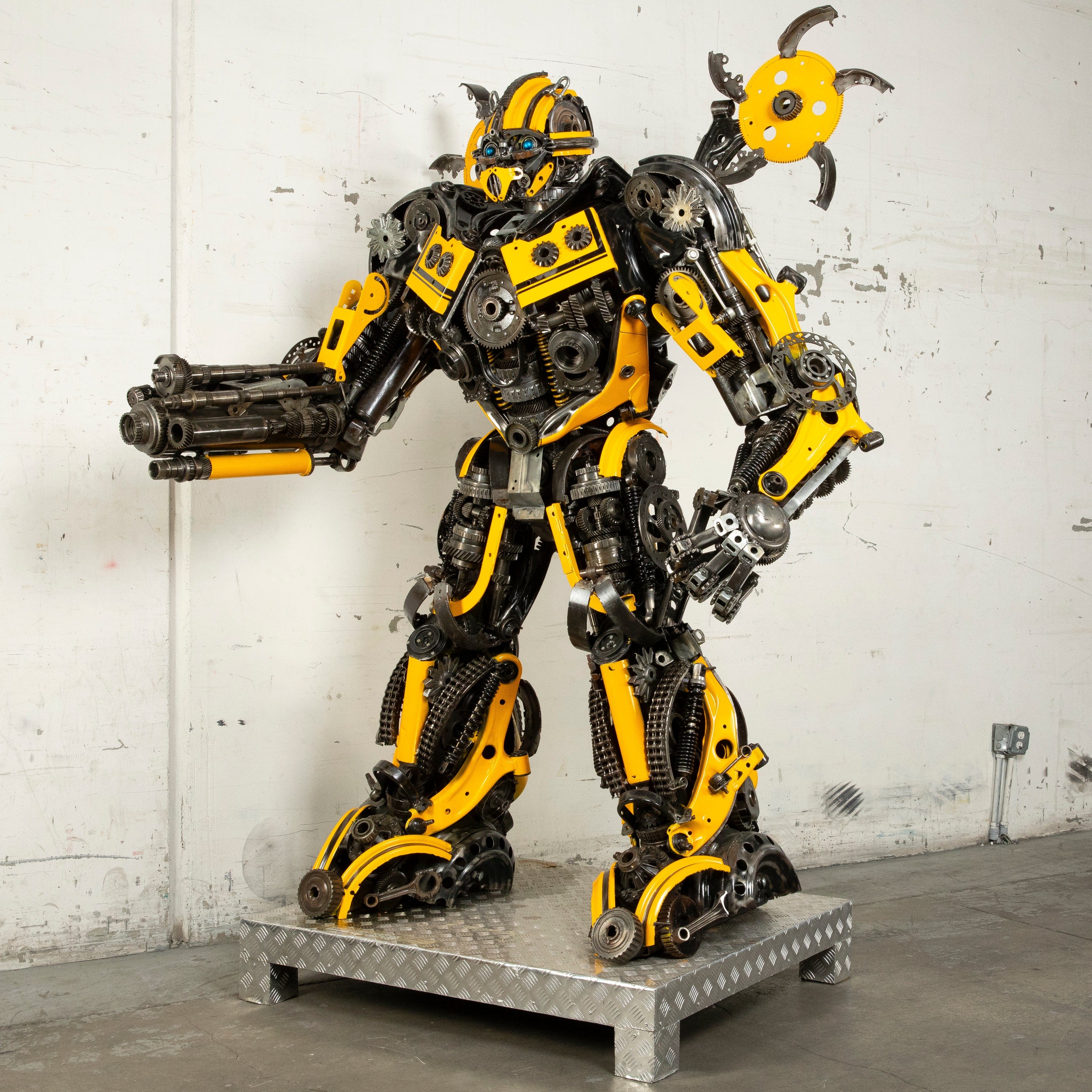 79 Bumblebee Inspired Recycled Metal Art Sculpture - Handmade Eco-Friendly Home Decor for Living Room, Office & Garden - Unique Gift for Nature Lovers