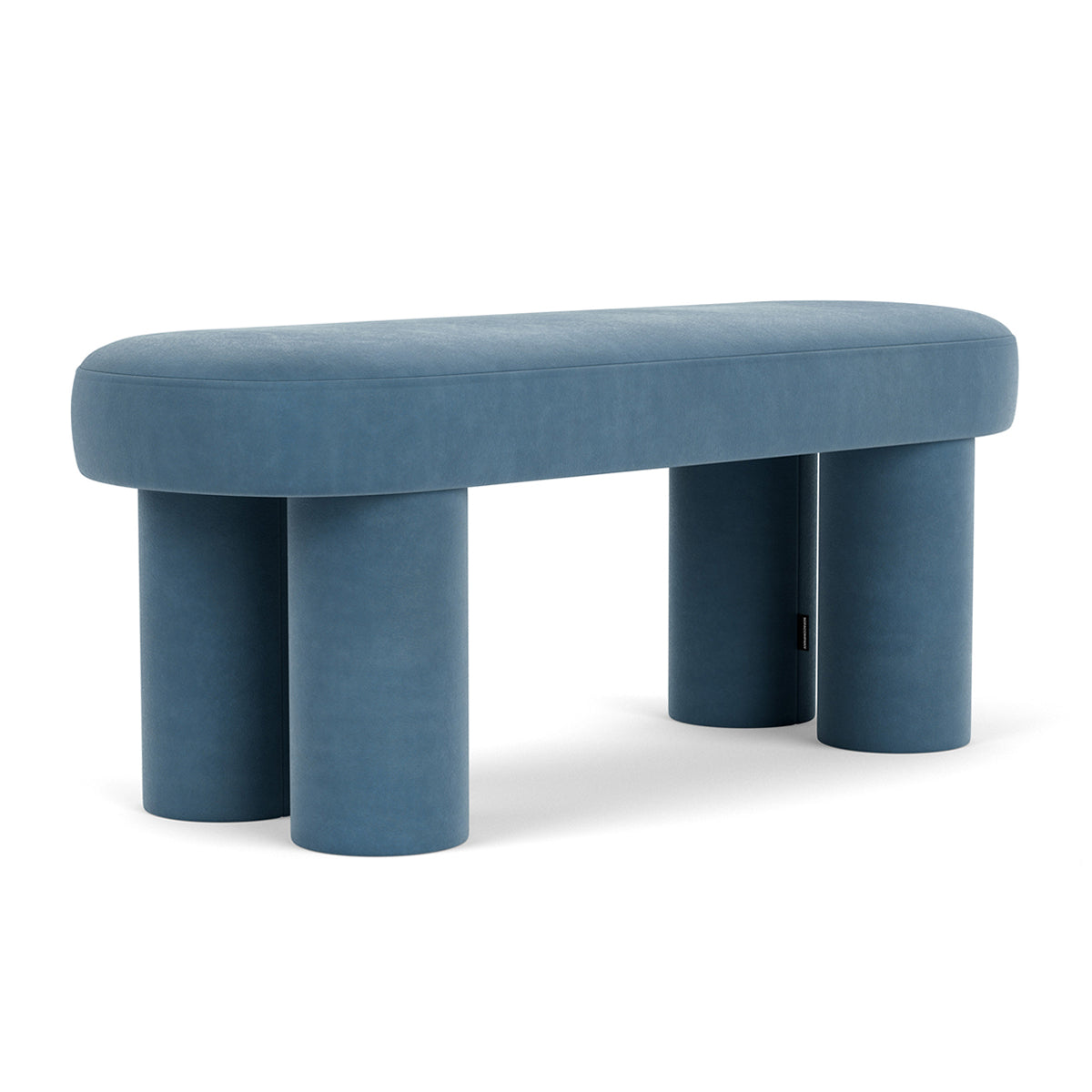Charlie Velvet Bench - Luxurious Velvet Upholstered Bench with Sturdy Wooden Legs for Living Room, Bedroom, or Entryway Decor