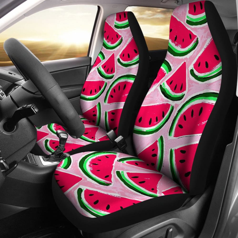 Premium Watermelon Print Car Seat Covers - Breathable & Durable Auto Accessories for Summer - Perfect Gift for Car Lovers & Road Trips