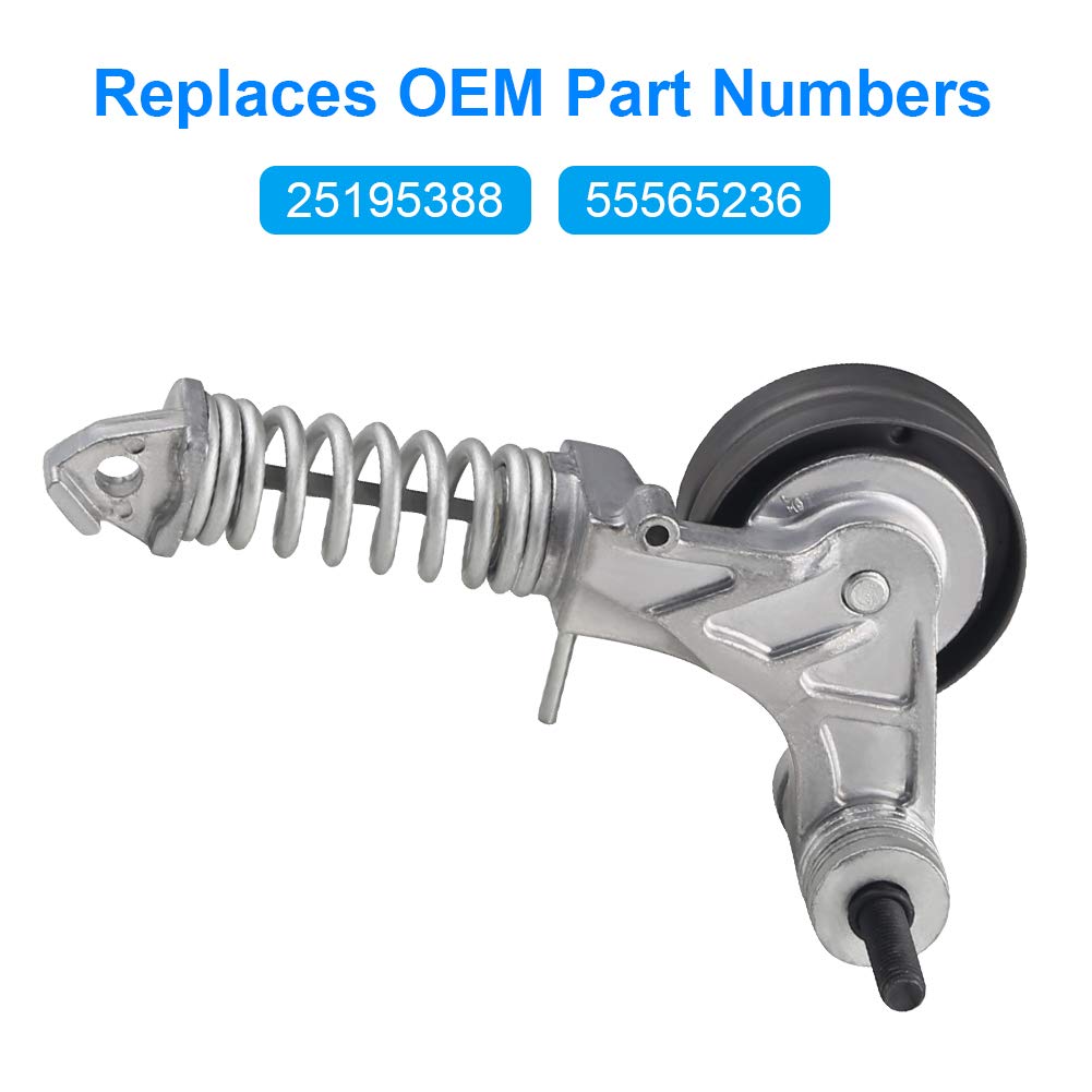 **WATERWICH Drive Belt Tensioner Compatible with Chevy Cruze, Sonic, Trax & Buick Encore 1.4L - Replacement for 25195388, 55565236 - Perfect for Engine Maintenance & Smooth Performance**