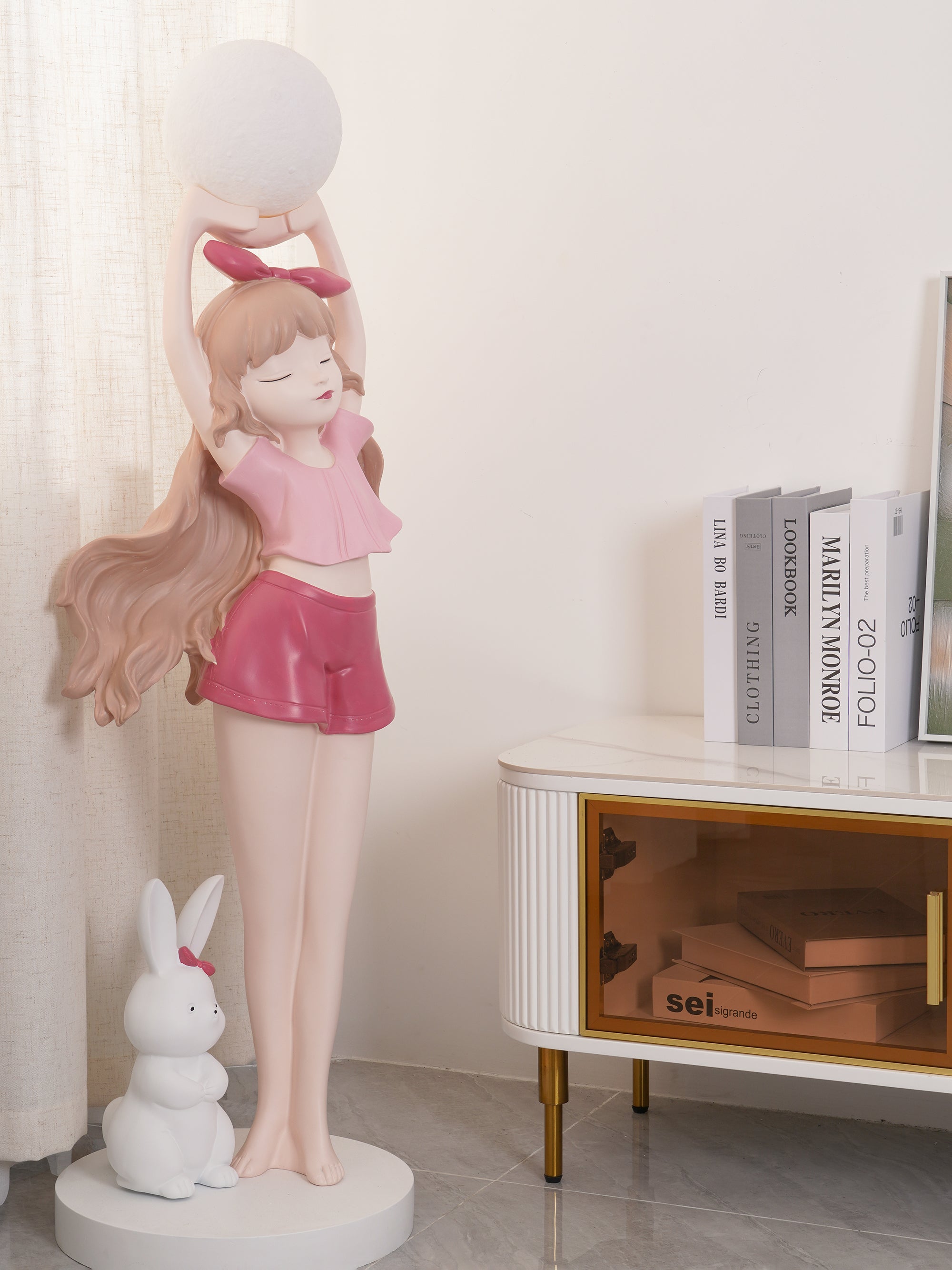Elegant Ballet Girl Floor Lamp - Adjustable LED Dancer Light for Bedroom, Living Room & Nursery - Perfect for Kids Room Decor & Dance Studio Lighting