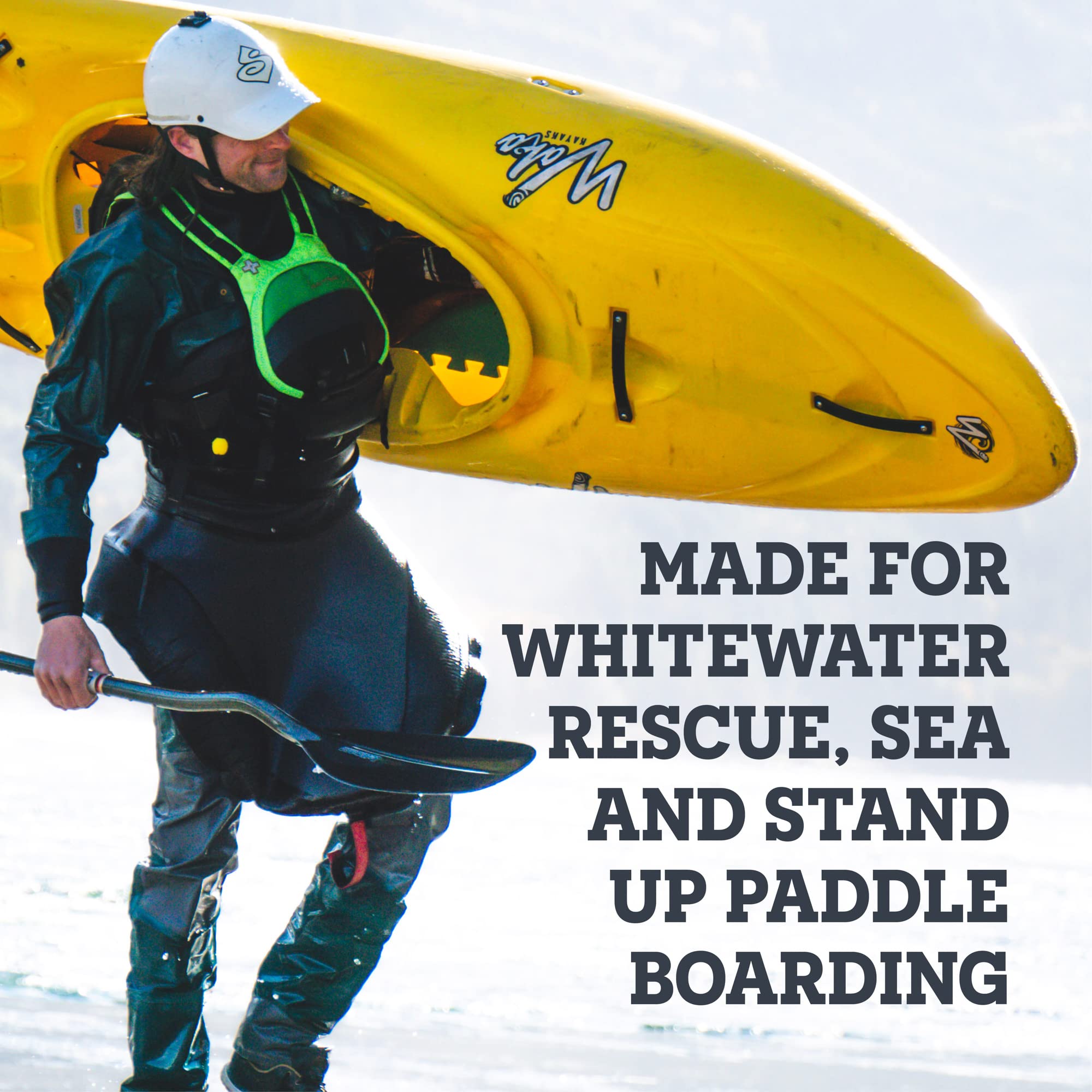 Astral GreenJacket Adult Life Jacket - USCG Approved PFD for Whitewater, Kayaking, Fishing, SUP & Rafting - High Visibility Rescue Vest for Water Sports & Outdoor Adventures