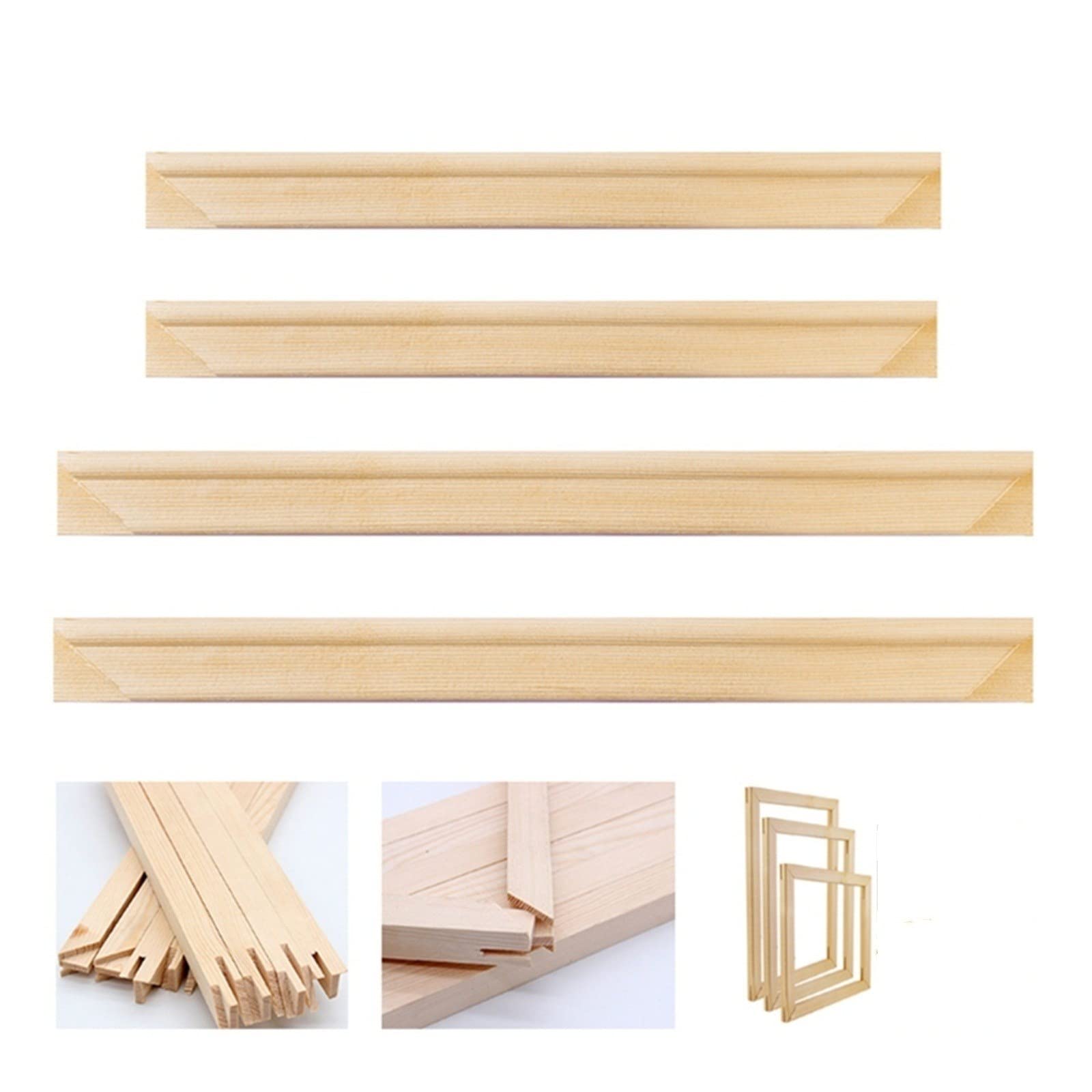 DIY Wood Frame for Canvas Oil Painting - 20x30cm Wall Art Decor for Home & Office