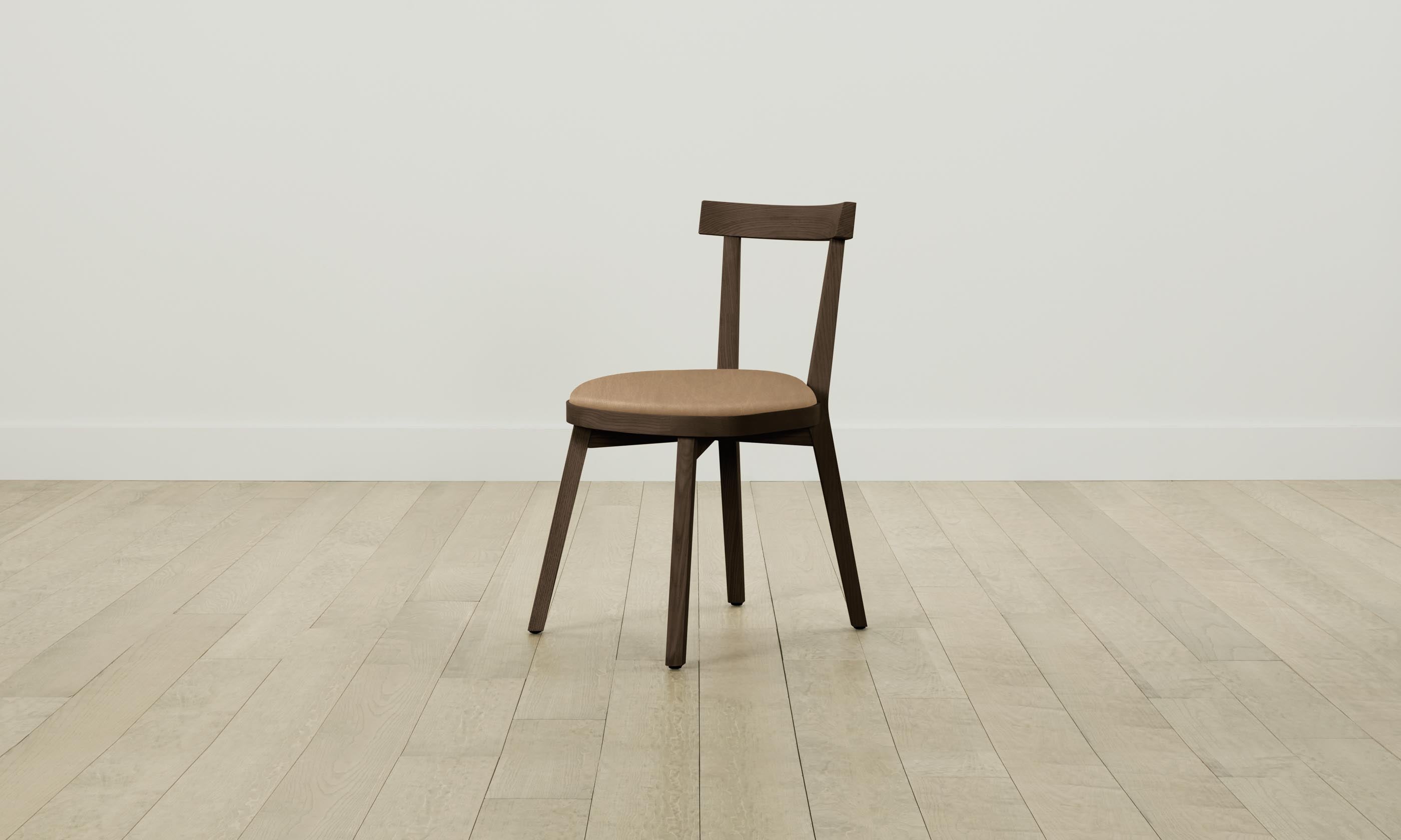 Premium Allen Dining Chair - Genuine Tuscan Leather in Camel Brown - Perfect for Modern Dining Rooms & Kitchen Tables