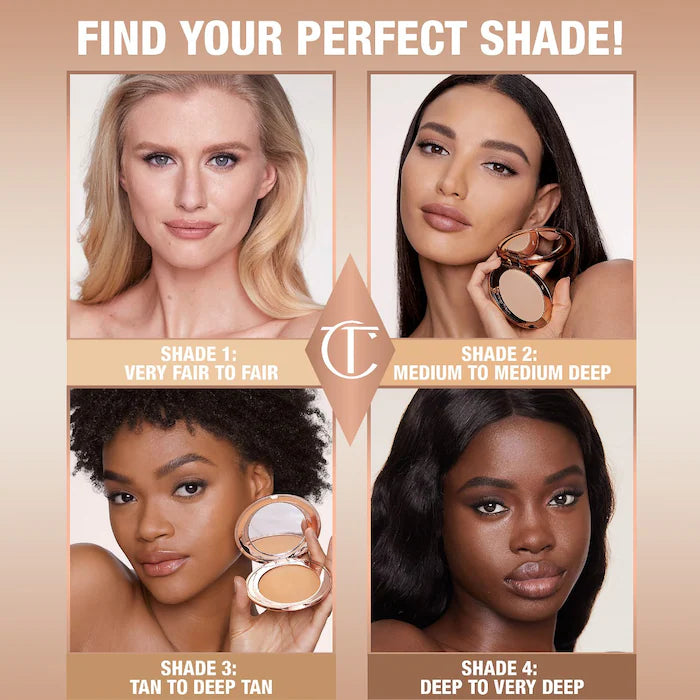 Charlotte Tilbury Airbrush Flawless Finish Setting Powder - Natural Matte Finish, Oil Control & Pore Minimizing | Perfect for Everyday Wear, Photo Shoots & Special Occasions