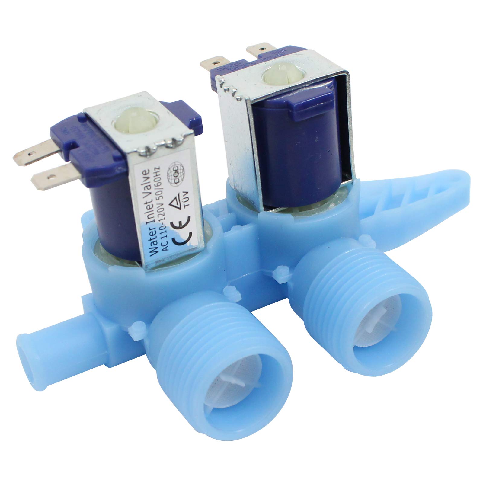 2-Pack WH13X10024 Washer Dual Inlet Valve Replacement for GE WJXR2080V0AA Refrigerator - Compatible with WH13X10024 Water Valve - Perfect for Home Kitchen Appliance Repair & Maintenance