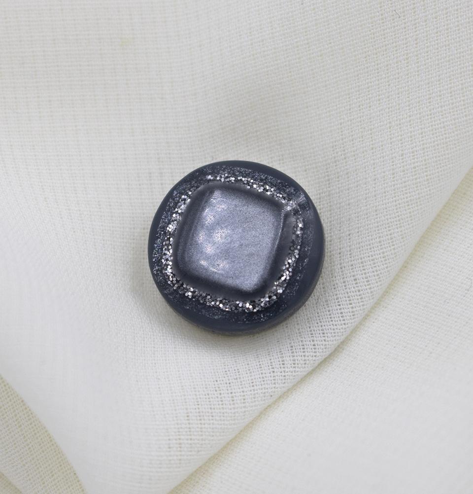 Diamante Magnetic Hijab Pin - Slate Gray | Secure & Stylish Headscarf Accessory for Muslim Women | Perfect for Daily Wear, Work, and Special Occasions