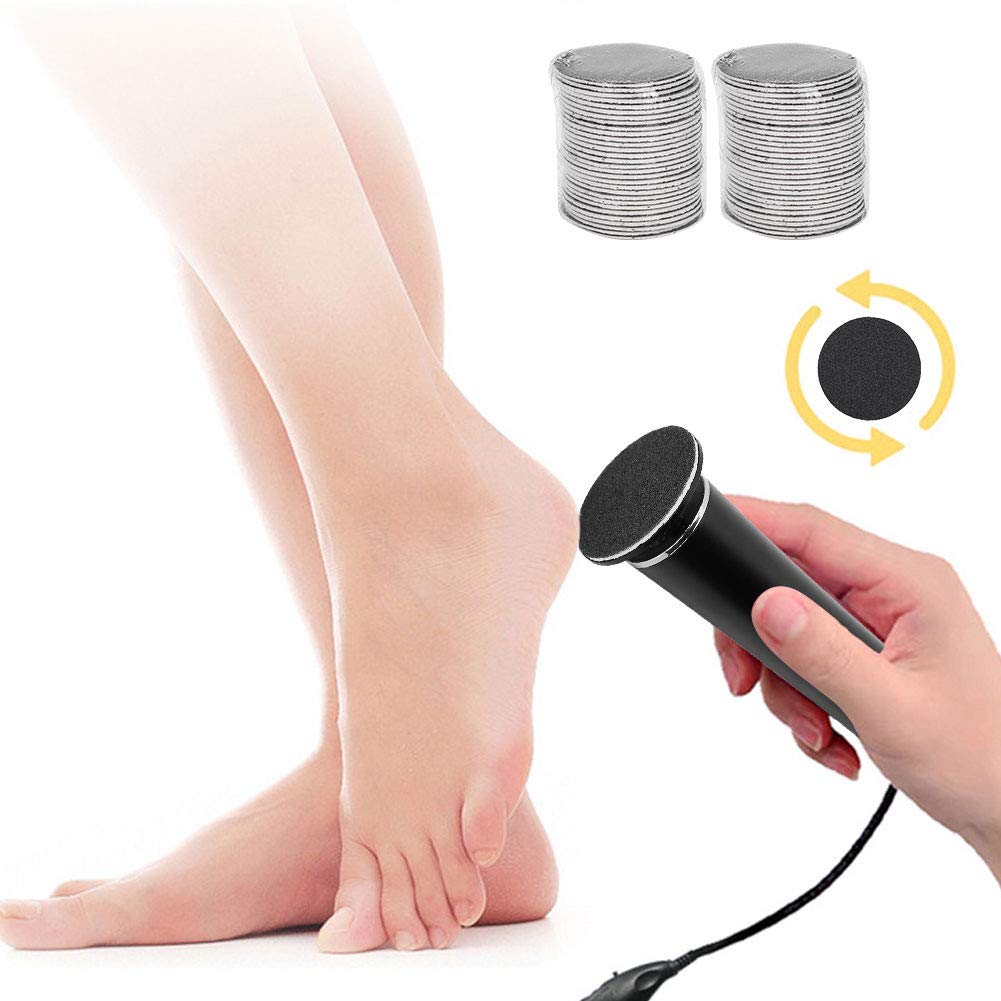Electric Callus Remover for Feet - Rechargeable Foot File with 60 Sanding Discs, Dead Skin Remover & Pedicure Tool for Smooth Heels - Perfect for Home Foot Care & Spa Treatments