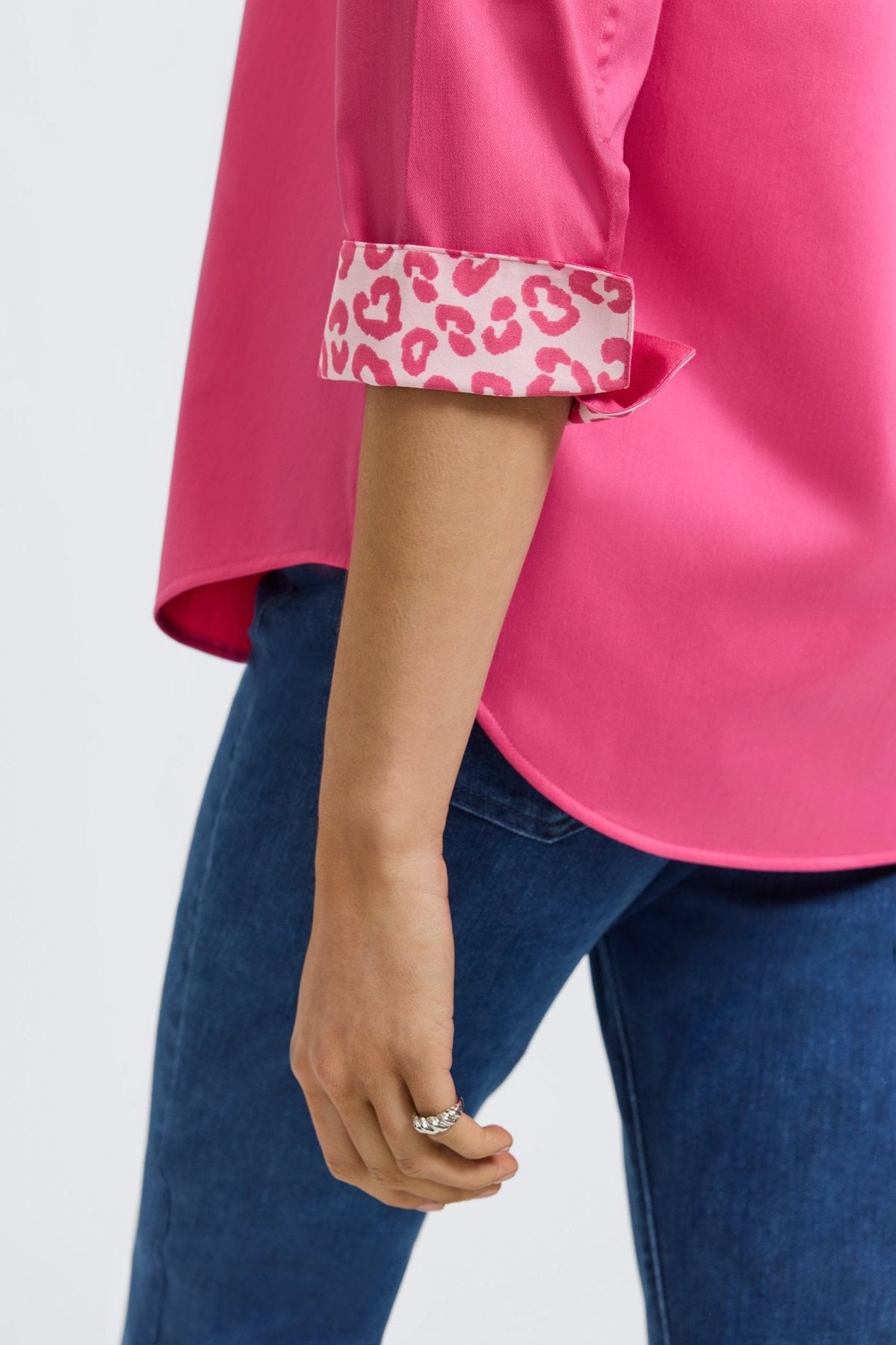 Margie No Iron Stretch Matte Sateen 3/4 Sleeve Shirt for Women - Wrinkle-Free Comfort Blouse for Office, Travel & Casual Wear
