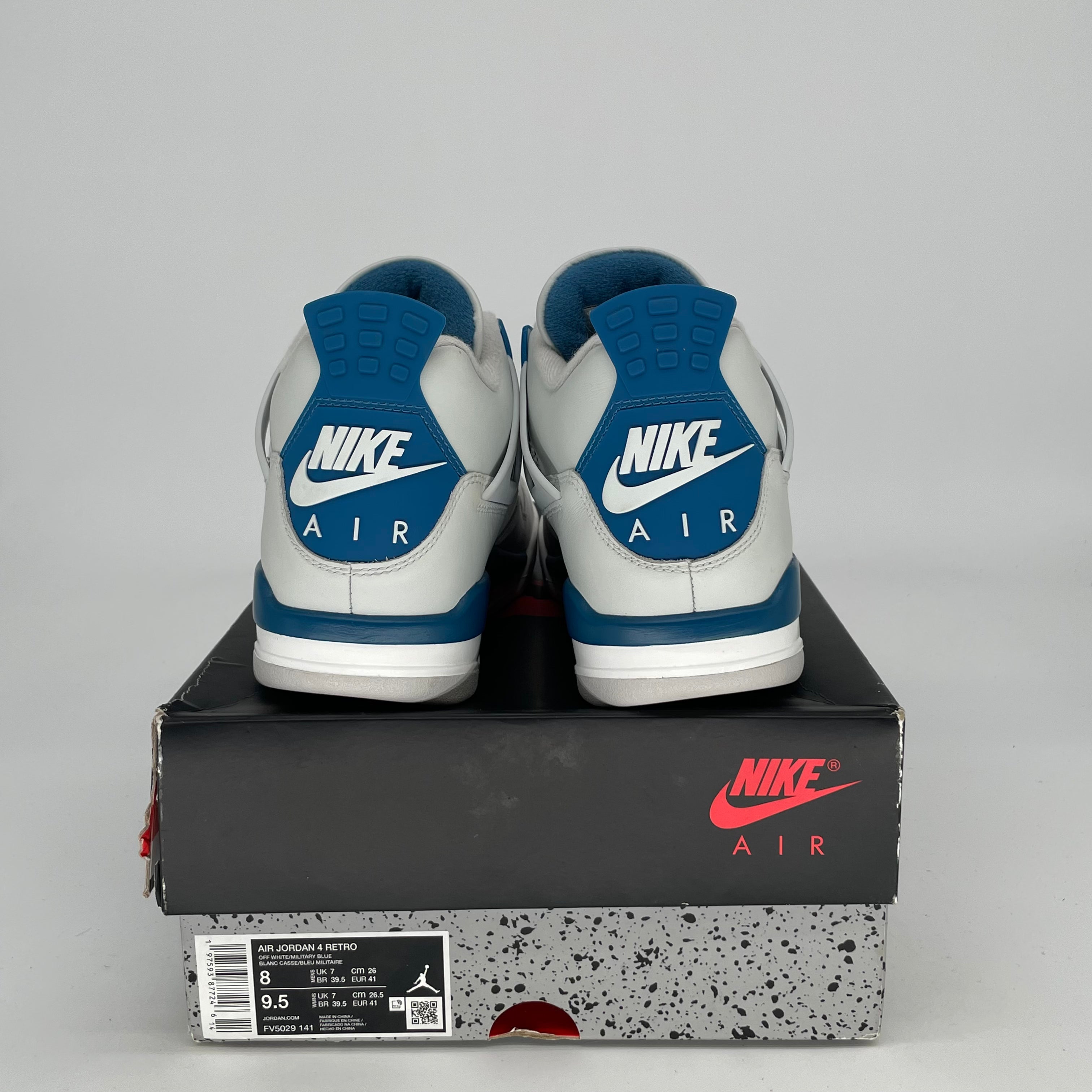 Original Air Jordan 4 Retro 'Military Blue' Men's/Women's Size 8/9.5W - FV5029-141 | Authentic Basketball Sneakers for Sports & Streetwear Fashion