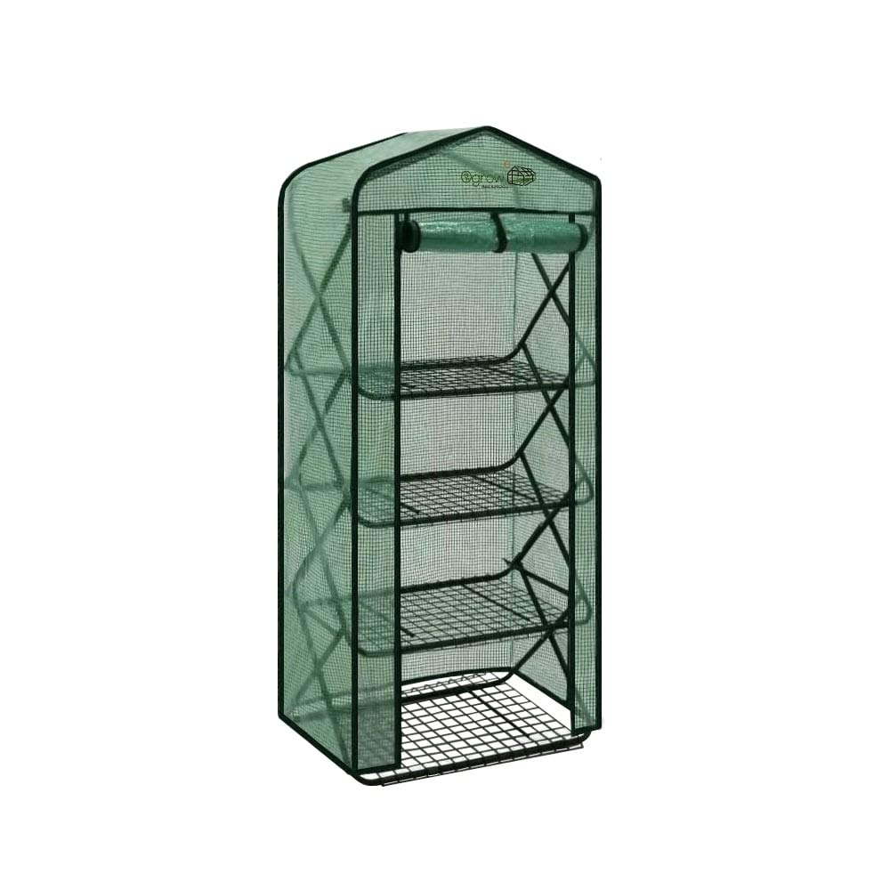 Ogrow® 4 Tier Pop-Up Greenhouse with Green Premium PE Cover - Portable Garden Greenhouse for Indoor/Outdoor Plants, Seedlings & Gardening - Perfect for Backyard, Patio & Balcony