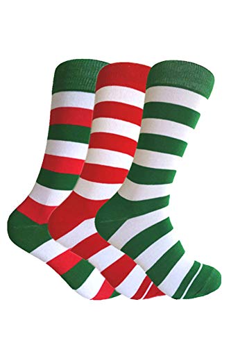 Red/Green/White Striped 3 Pairs