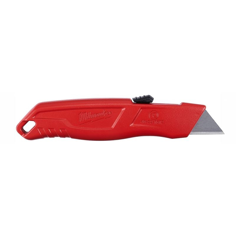 48-Pack 22-Inch Self-Retracting Utility Knife - Heavy Duty Safety Box Cutter for Warehouse, Construction, and DIY Projects - Sharp Replaceable Blades for Cardboard, Packaging, and Craft Cutting