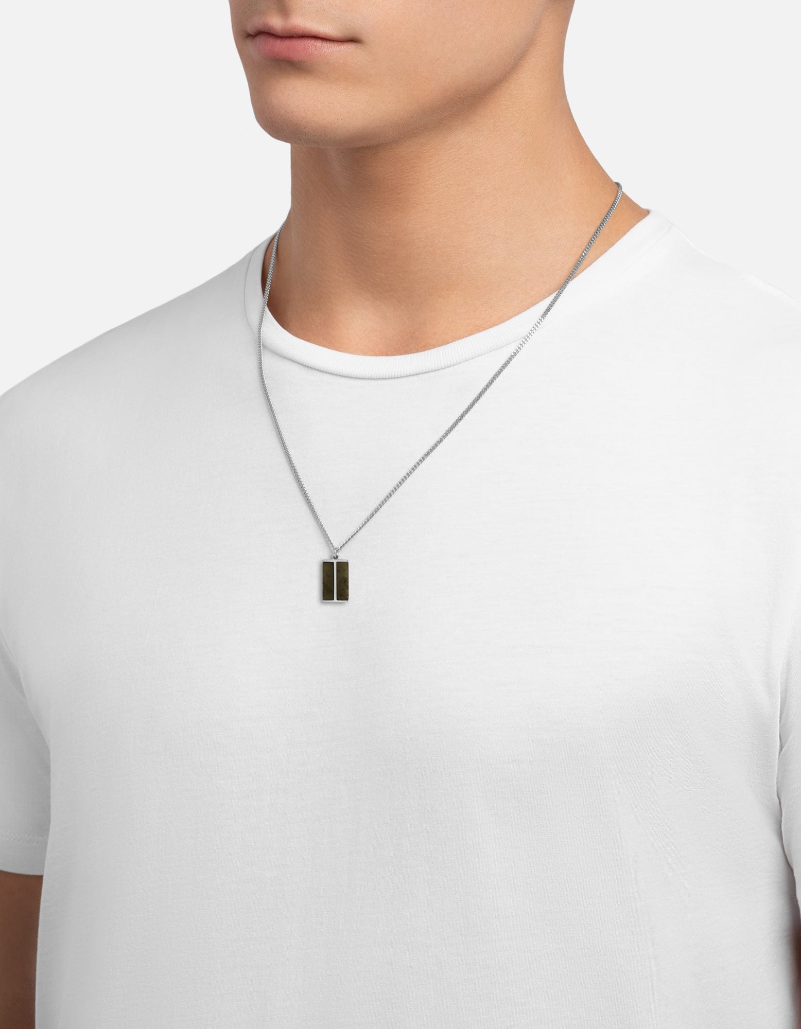 Duo Jasper Necklace - Sterling Silver Jewelry for Women | Elegant Gemstone Pendant for Everyday Wear & Special Occasions