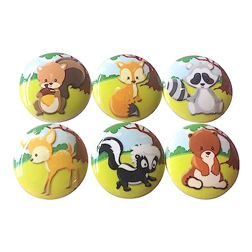 Set of 6 Woodland Animals Cabinet Knobs