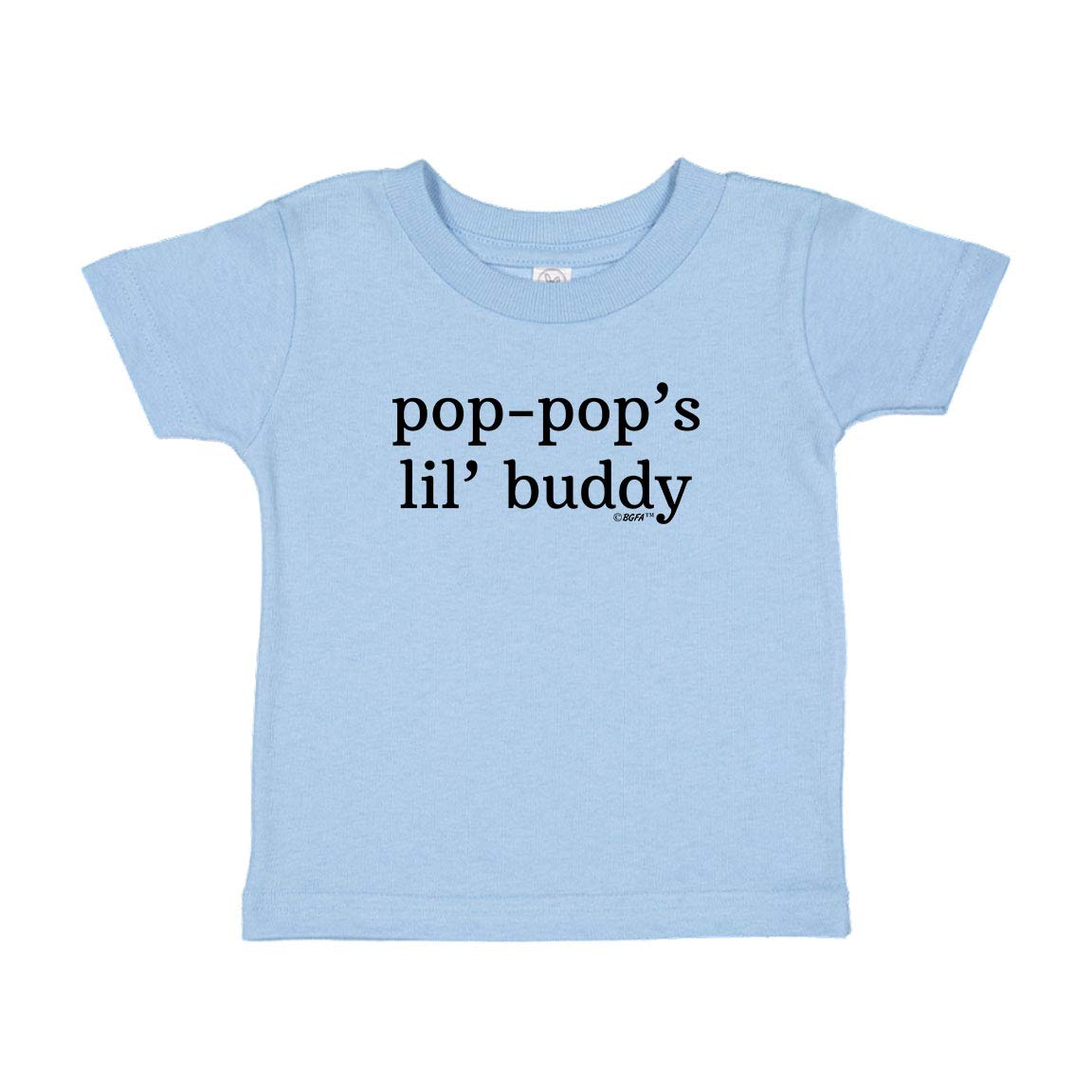 Best Baby Gifts for Grandfathers - Cute 'Pop-Pop's Lil Buddy' Toddler T-Shirt - Perfect for Family Photos & Special Occasions
