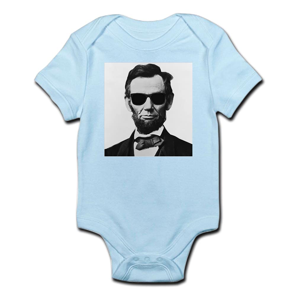 Cool Lincoln Baby Bodysuit - Cute American President Design Onesie for Infants & Toddlers - Perfect for Holidays, Family Photos & Patriotic Events