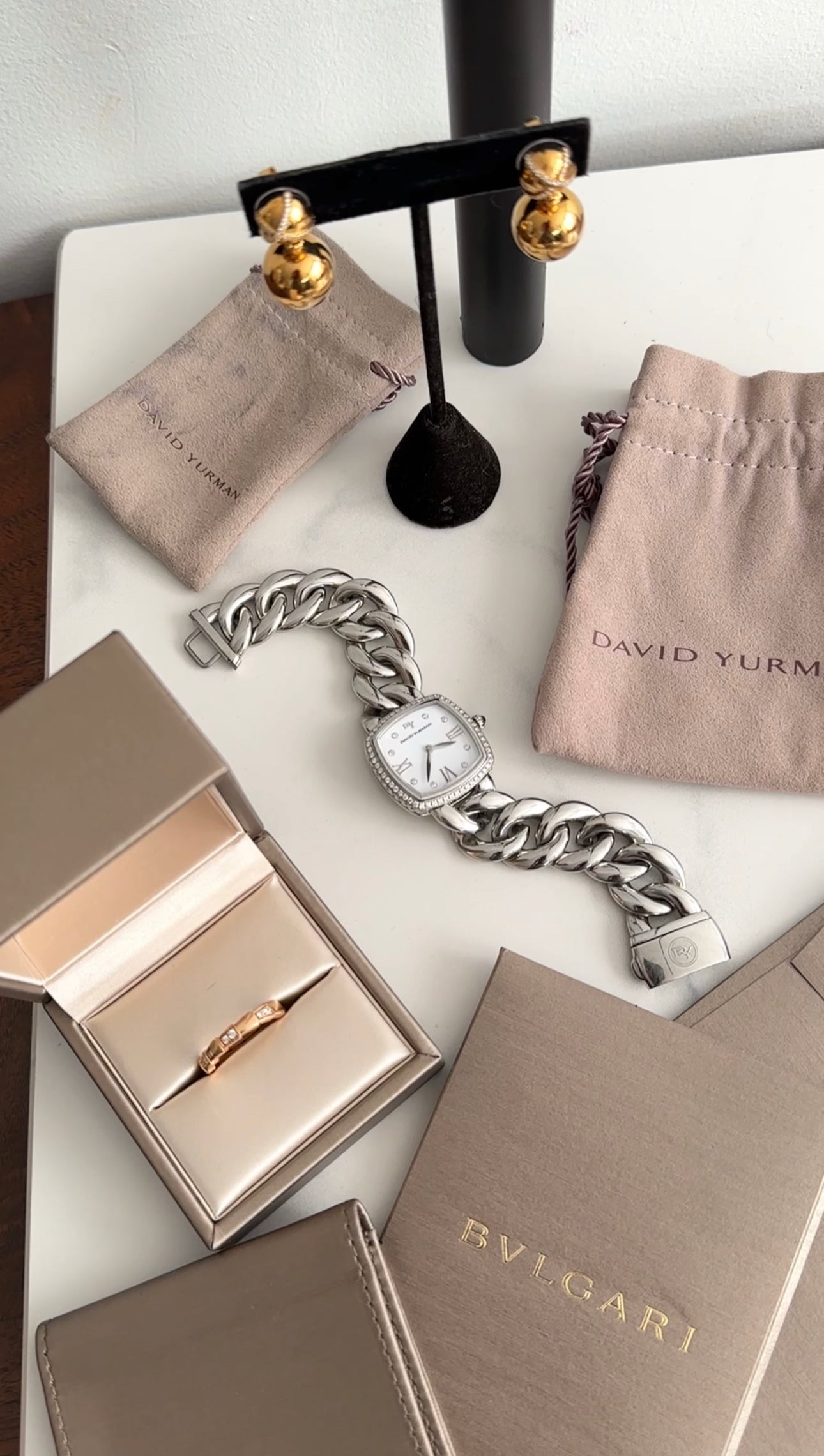 David Yurman Stainless Steel Diamond Albion 27mm Watch for Women - Luxury Fashion Timepiece for Everyday Wear & Special Occasions