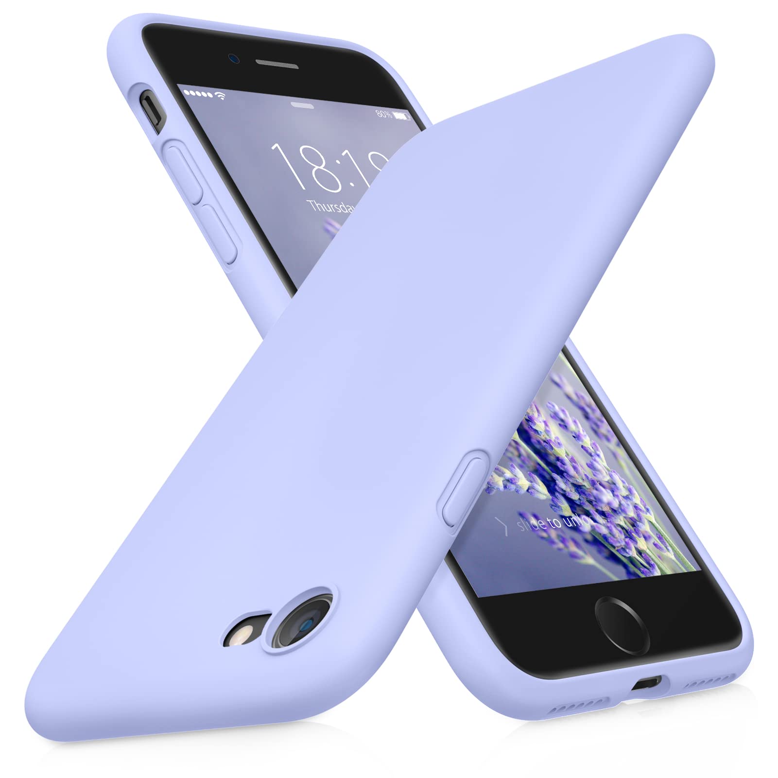 VIKESI Liquid Silicone Phone Case for iPhone SE 2022/2020, iPhone 8, iPhone 7 (4.7 Inch) - Ultra Soft Protective Cover with Premium Grip - Trendy Clove Purple Case for Women, Girls & Boys - Perfect for Everyday Use, Work & Travel
