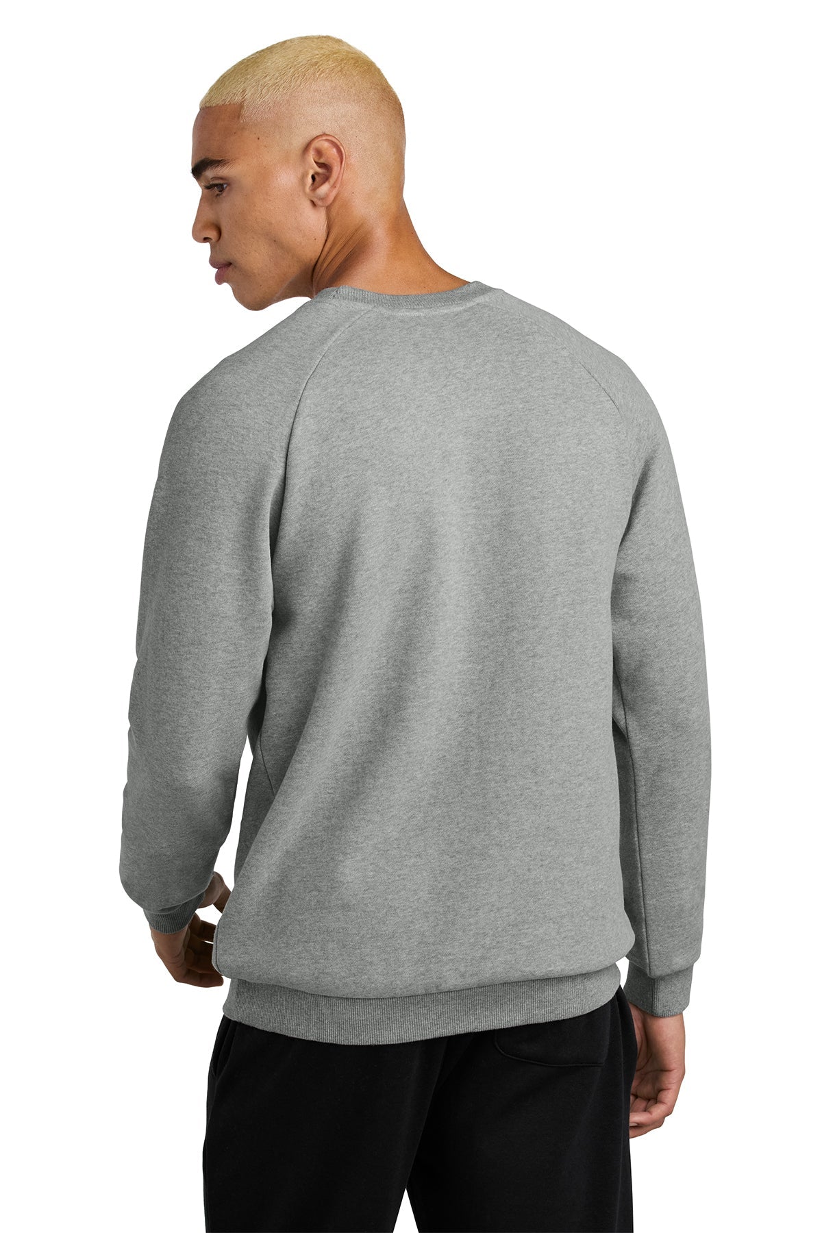 Custom District Cloud Fleece Crewneck Sweatshirt - Heathered Steel Grey - Soft & Warm Unisex Pullover for Casual Wear & Outdoor Activities