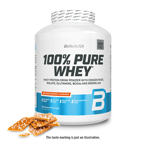 BioTechUSA 100% Pure Whey Protein Powder - 5lb (2.27kg) Vanilla Flavor for Muscle Recovery & Growth - Post-Workout Shake for Gym & Fitness Enthusiasts