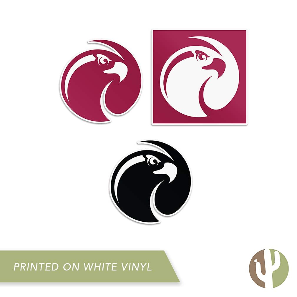 Desert Cactus Seattle Pacific University SPU Falcons Vinyl Decal Stickers - Waterproof Laptop, Water Bottle, Car, Scrapbook Decor - Perfect for College Students, Alumni Gifts & School Spirit Accessories