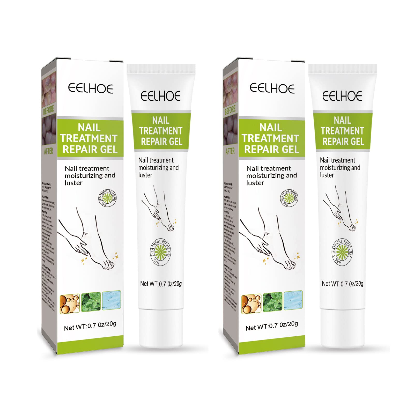 2PCS Paronychia Treatment Gel - Extra Strong Nail Repair for Toenails & Fingernails - Damaged Nail Removal & Care Solution - Perfect for Home Pedicures & Nail Recovery