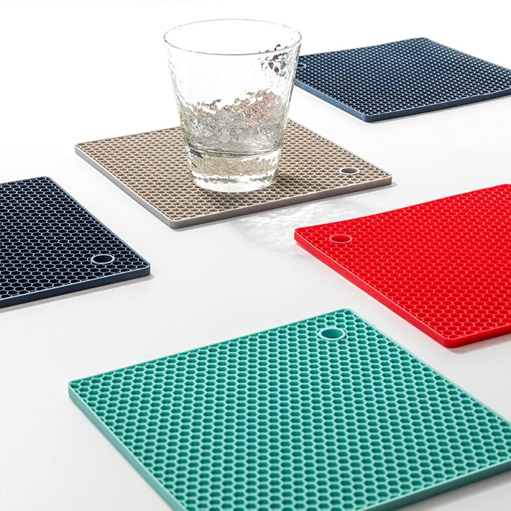 4PCS Silicone Hot Pot Pads - Large Heat Resistant Trivet for Bowls, Pots & Pans - Nordic Kitchen Insulation Mats for Dining Table - Orange (Perfect for Serving Hot Dishes & Protecting Surfaces)