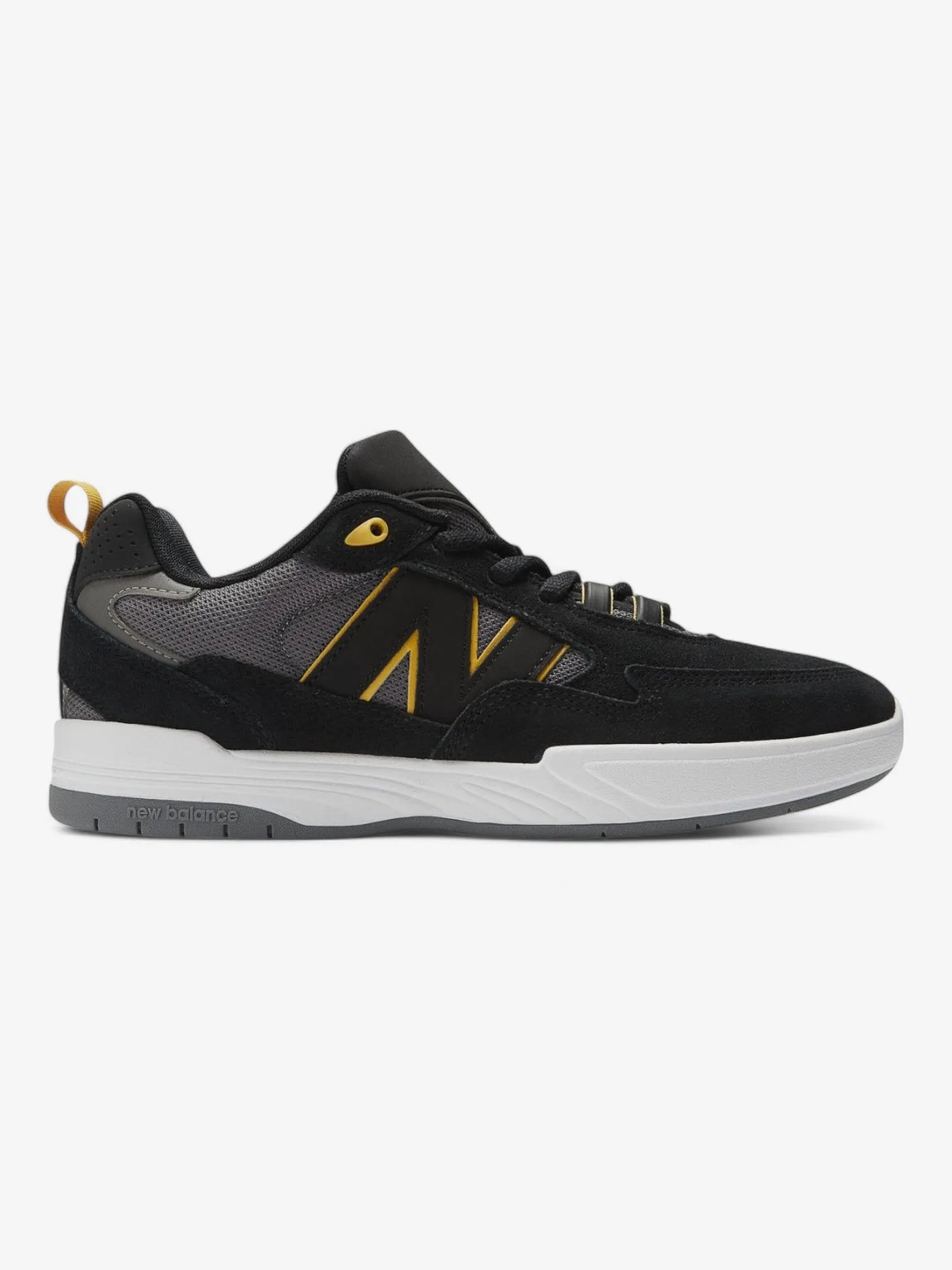 New Balance Numeric 808 Tiago Lemos Skate Shoes - Black, Gray & Yellow - High-Performance Skateboarding Sneakers for Street & Park Skating