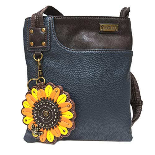 Navy Coin Purse_ Sunflower
