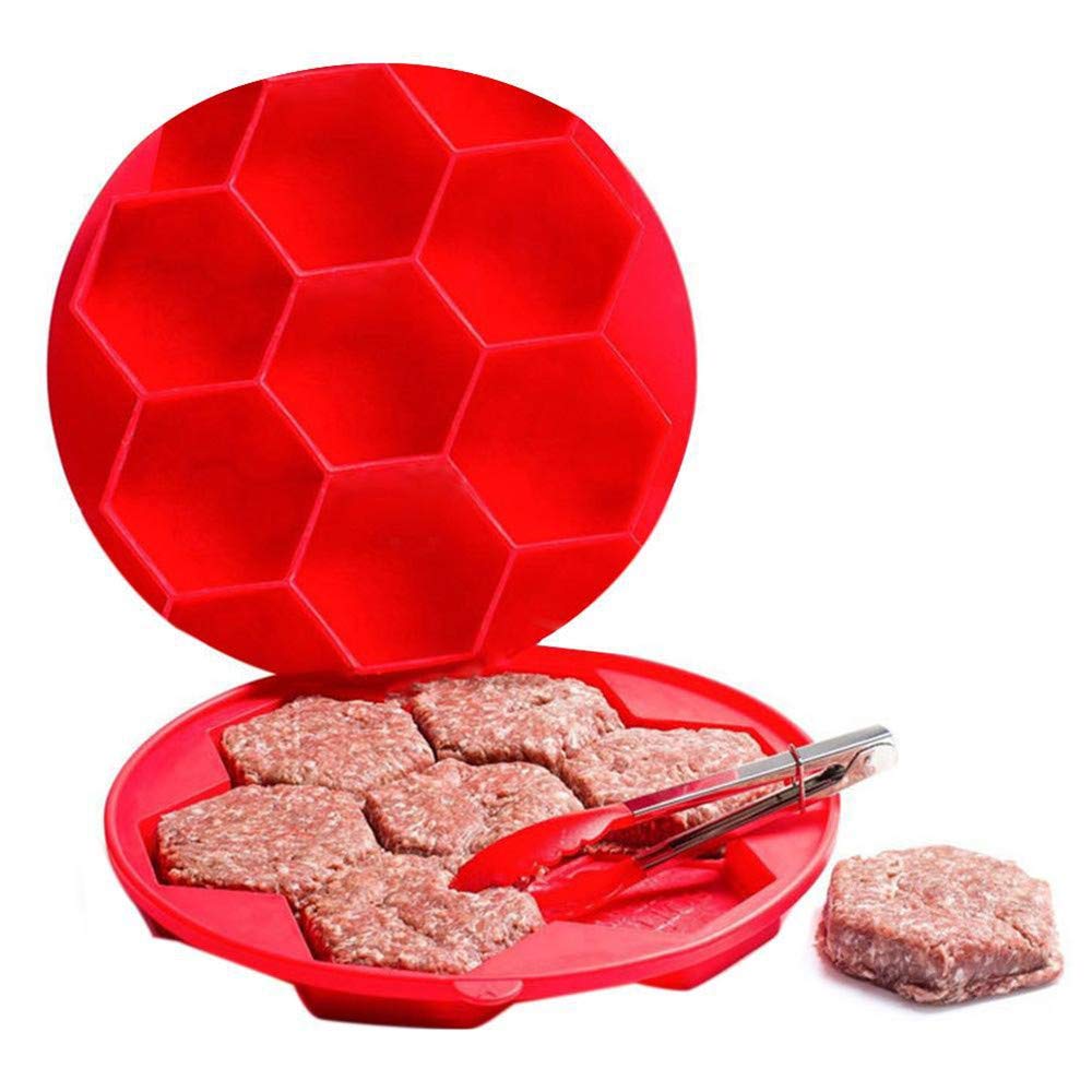 7-in-1 Multi-Function Burger Press & Sandwich Maker - Stainless Steel Hamburger Patty Mold, Freezer Container & Grill Tools for Perfect Breakfast Sandwiches, BBQ Parties & Home Cooking