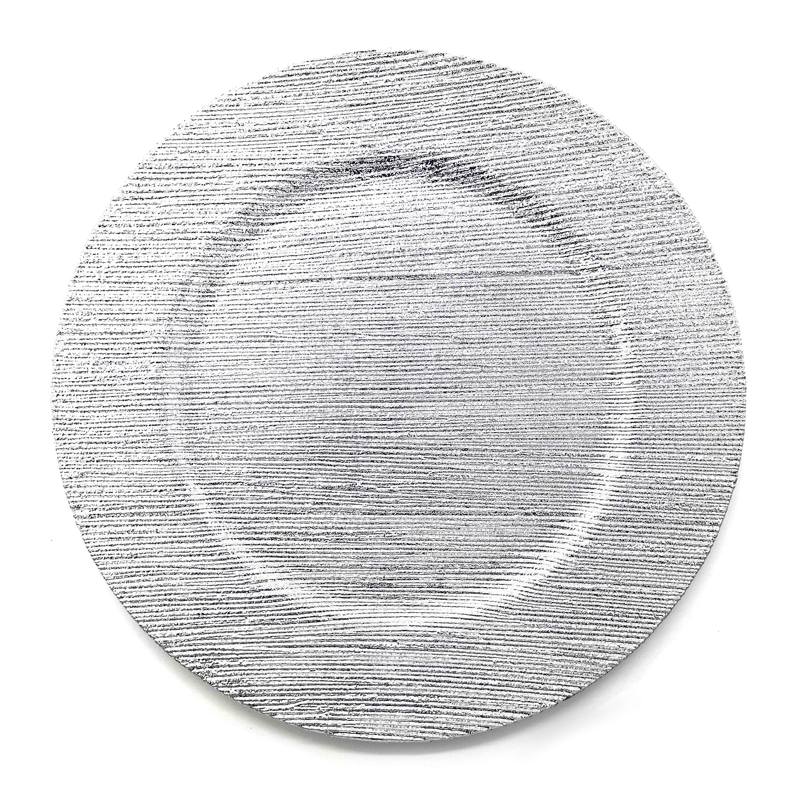 Allgala 13-Inch 48-Pack Premium Round Charger Plates - Textured Silver Finish (HD80856) for Wedding, Banquet & Formal Dining Decor