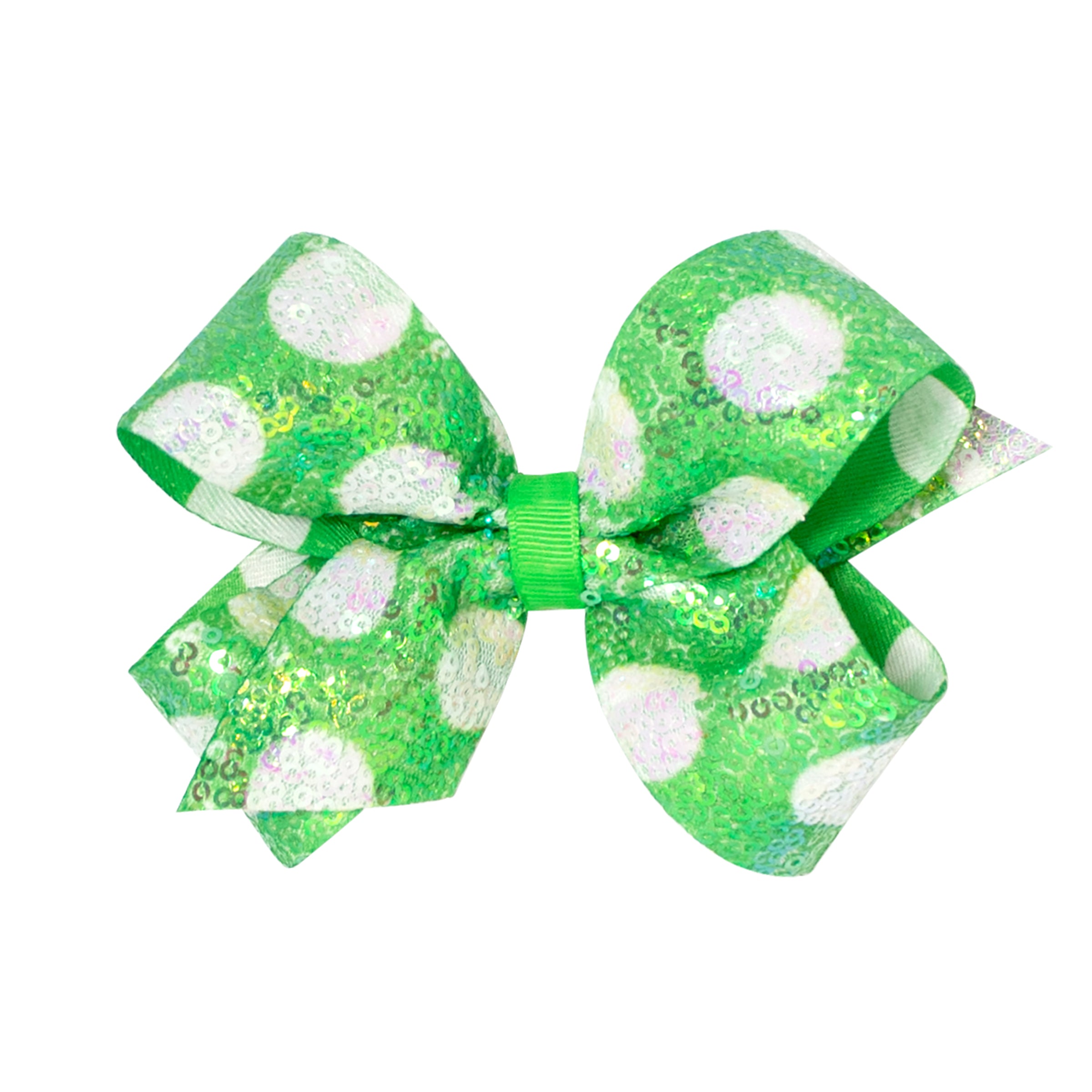 CDM Jumbo Dot Iridescent Sequin Bow - Sparkly Hair Accessory for Parties, Weddings & Special Occasions | Fashion Hair Clip for Women & Girls