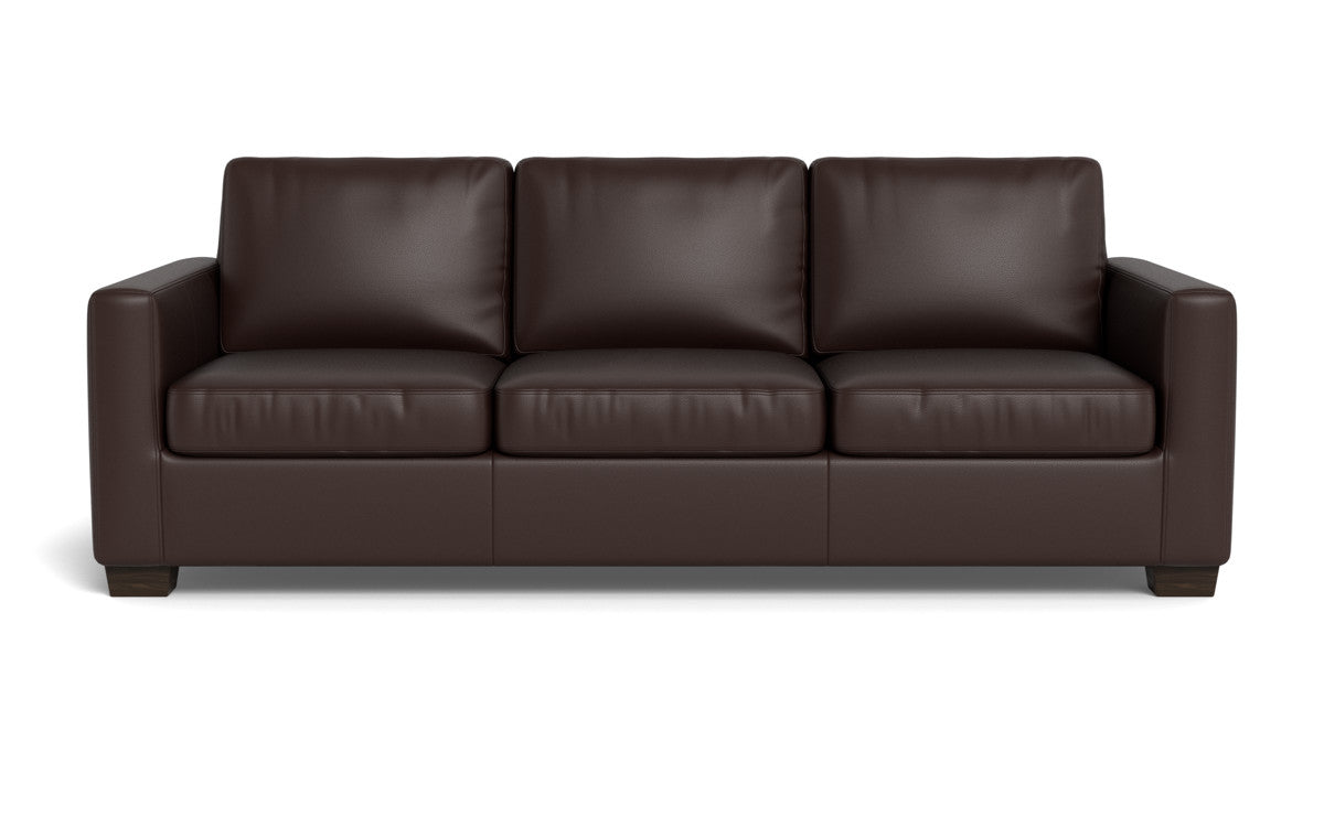 Track 87 Genuine Leather Queen Sleeper Sofa Bed - Convertible Comfort for Living Rooms, Guest Rooms & Small Spaces