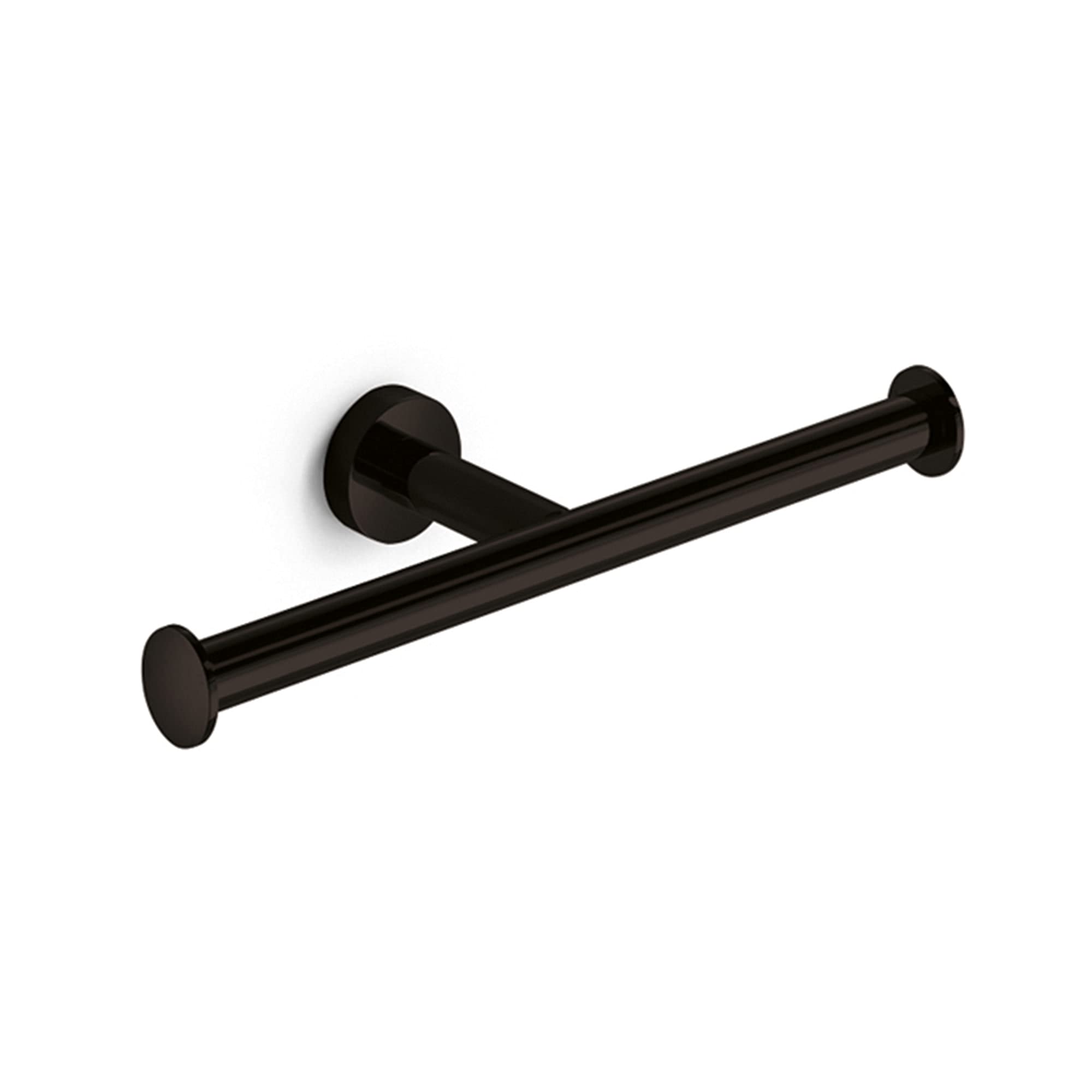 Baketo 5205 Matte Black Wall Mounted Toilet Paper Holder - Rustproof Bathroom Tissue Roll Dispenser for Home, Hotel & Office Use