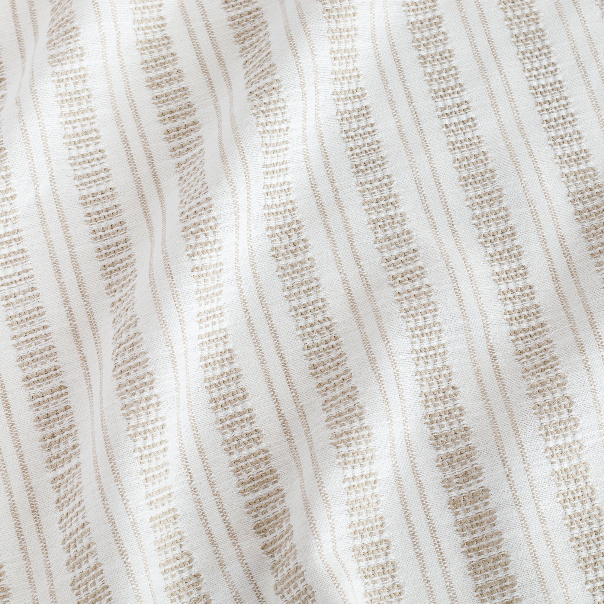 Premium Briar Stripe Fabric - Natural Wheat Color for Upholstery, Curtains & Home Decor | Soft & Durable Cotton Blend Material for DIY Sewing Projects