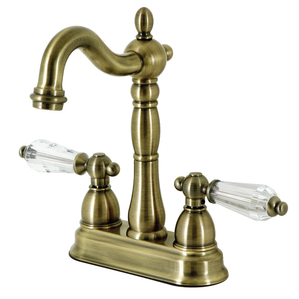 Kingston Brass KB1492WLL Wilshire Two Handle Bar Faucet - Polished Chrome Finish for Kitchen & Wet Bar - Perfect for Modern Homes & Commercial Use